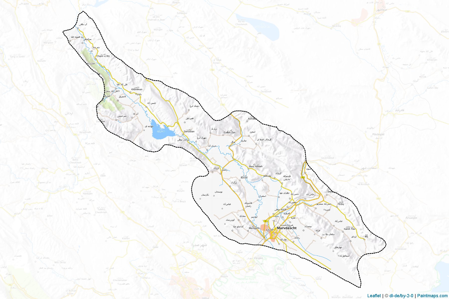 Mervdeşt (Fars Eyaleti) Haritası Örnekleri-1