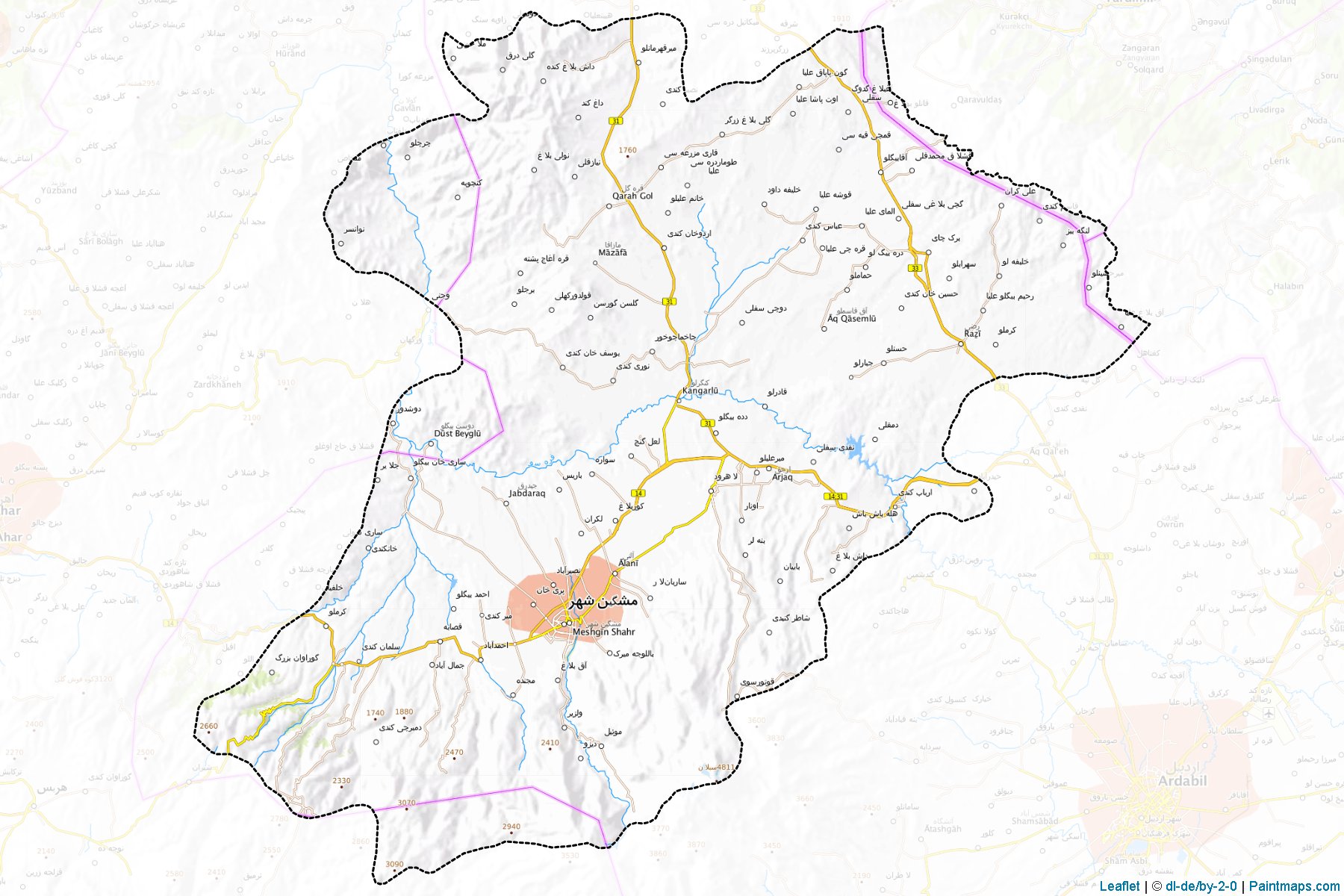 Meshkinshahr (Ardabil) Map Cropping Samples-1