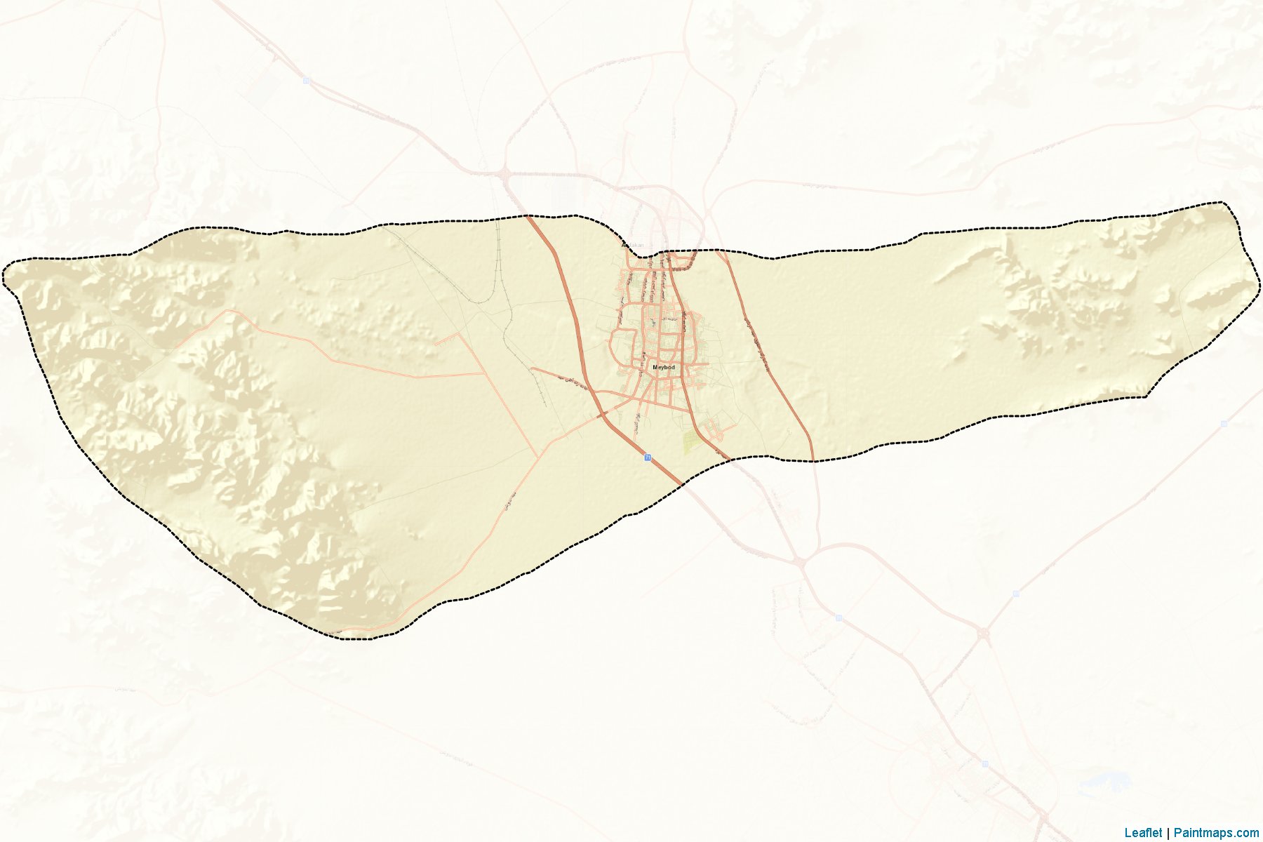 Muestras de recorte de mapas Meybod (Yazd)-2