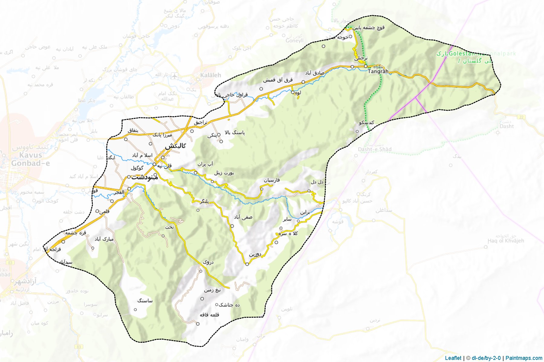 Minudeşt (Gülistan Eyaleti) Haritası Örnekleri-1