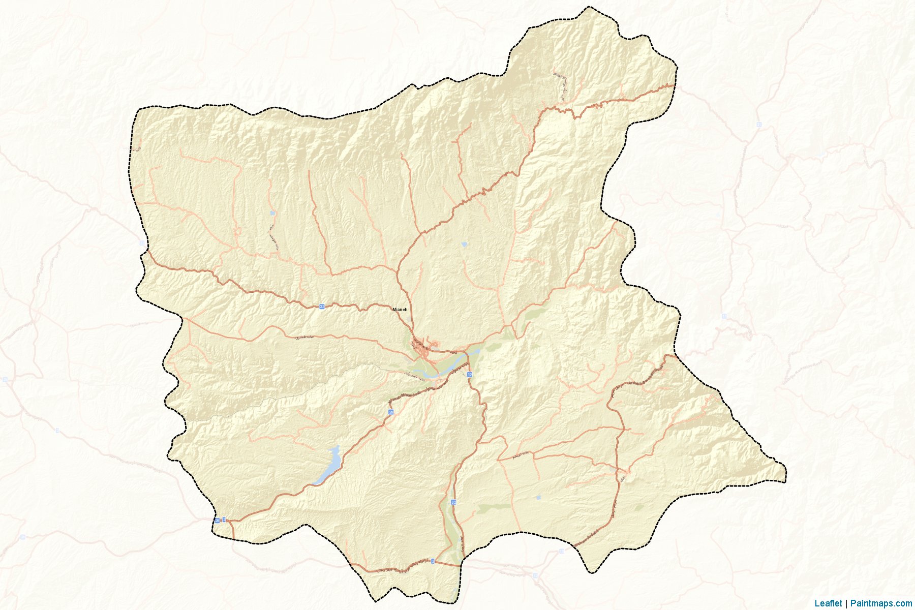 Muestras de recorte de mapas Miyaneh (East Azerbaijan)-2