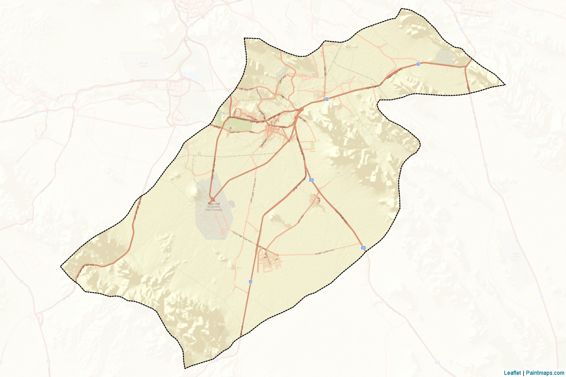 Muestras de recorte de mapas Mobarakeh (Esfahan)-2