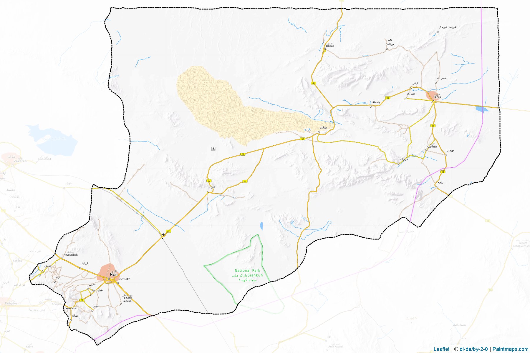 Muestras de recorte de mapas Naeen (Esfahan)-1