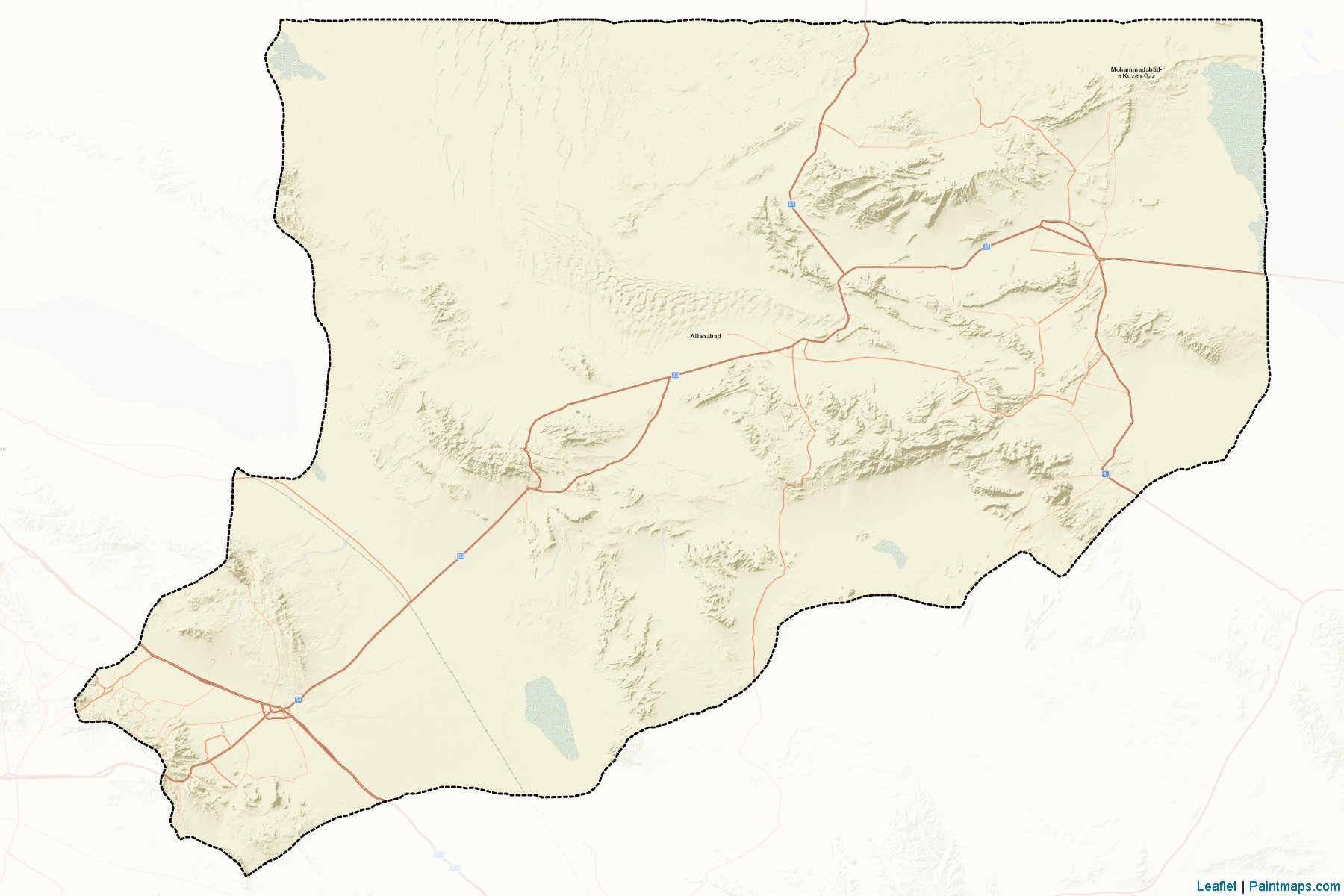 Muestras de recorte de mapas Naeen (Esfahan)-2