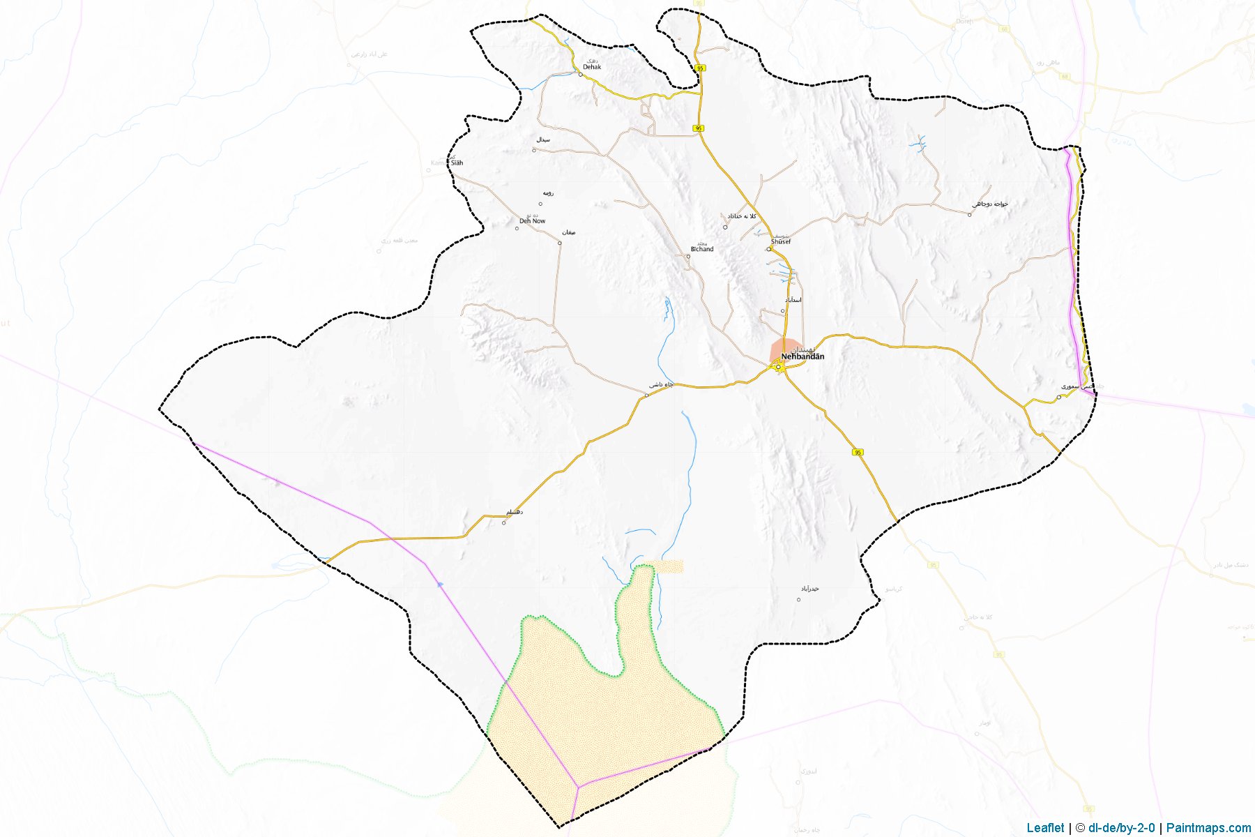 Muestras de recorte de mapas Nahbandan (South Khorasan)-1