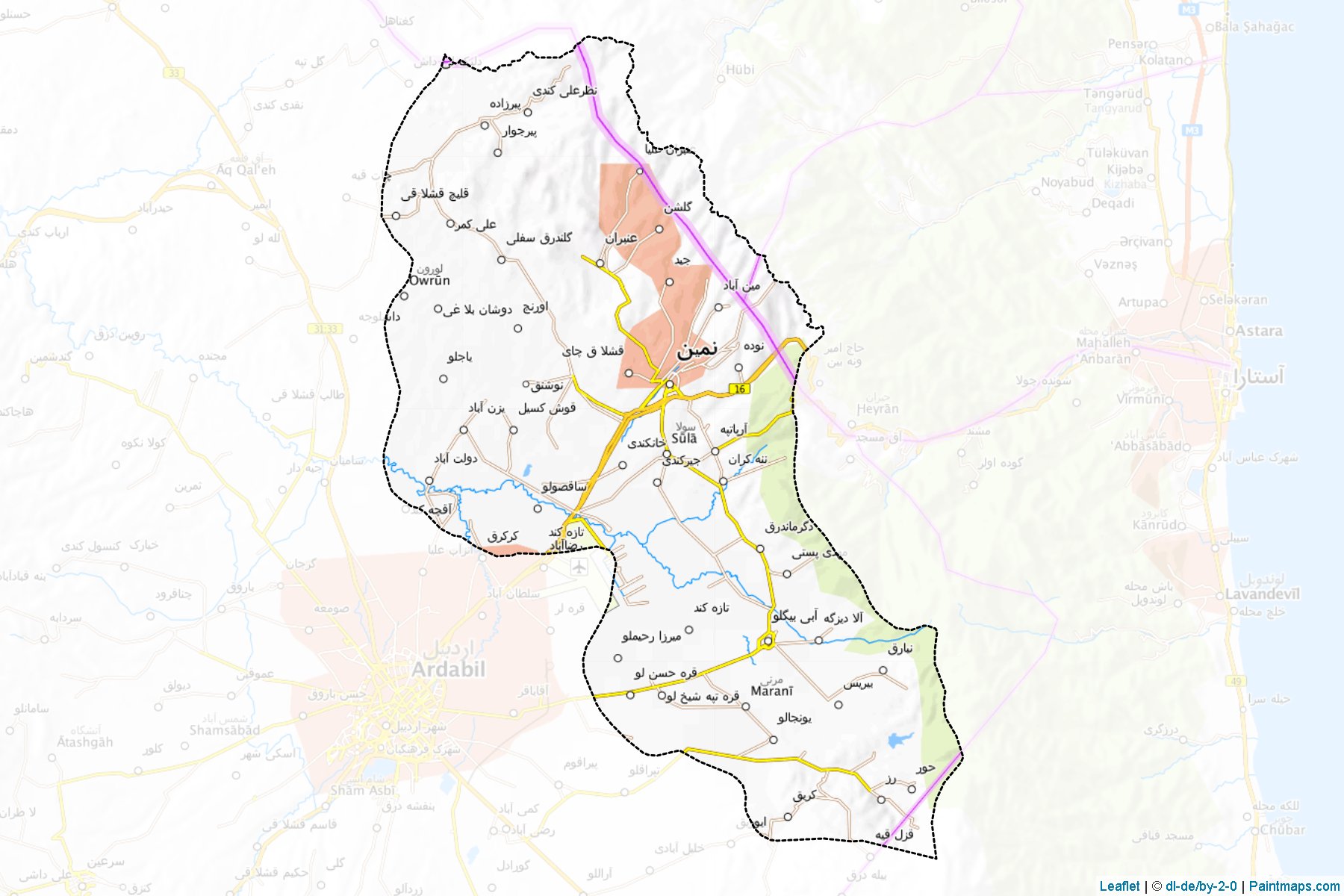 Namin (Ardabil) Map Cropping Samples-1