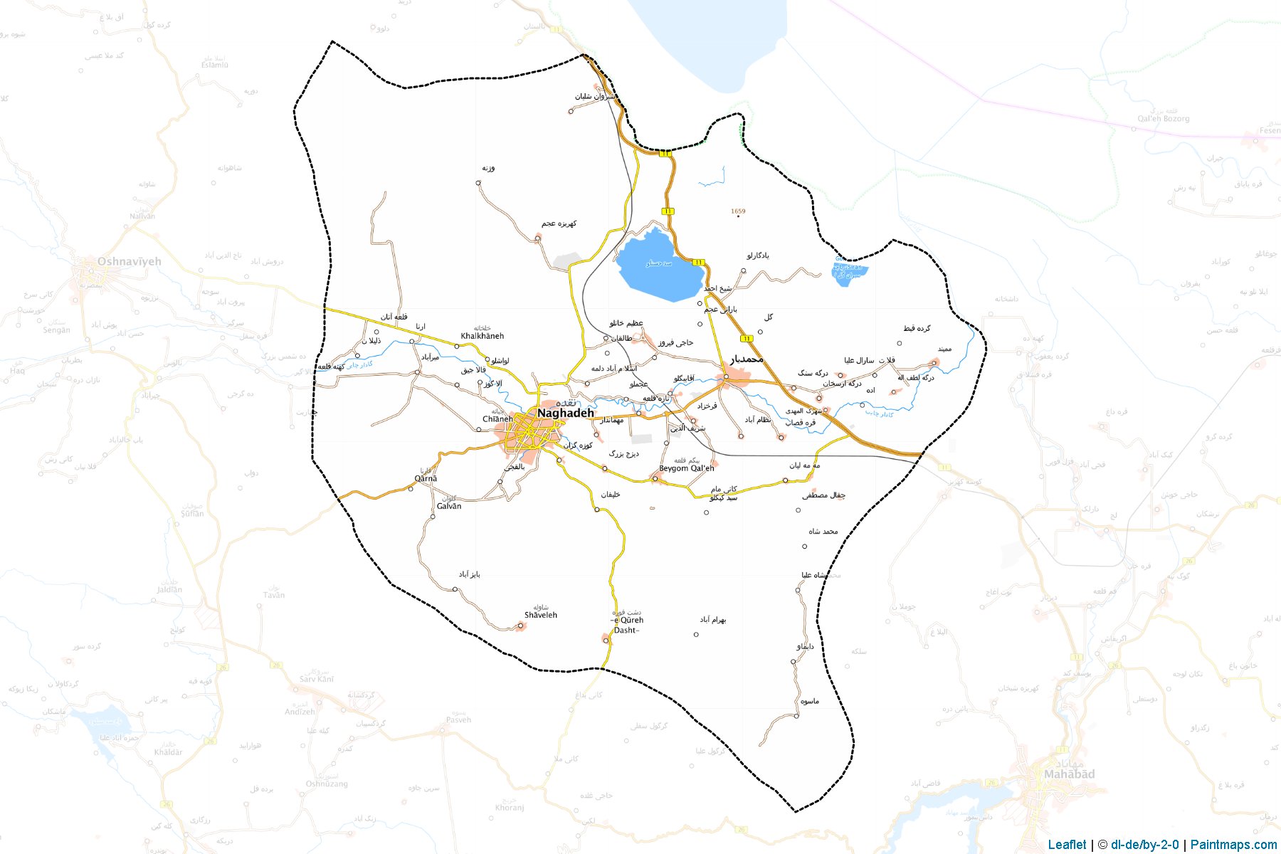 Nekede (Batı Azerbaycan Eyaleti) Haritası Örnekleri-1