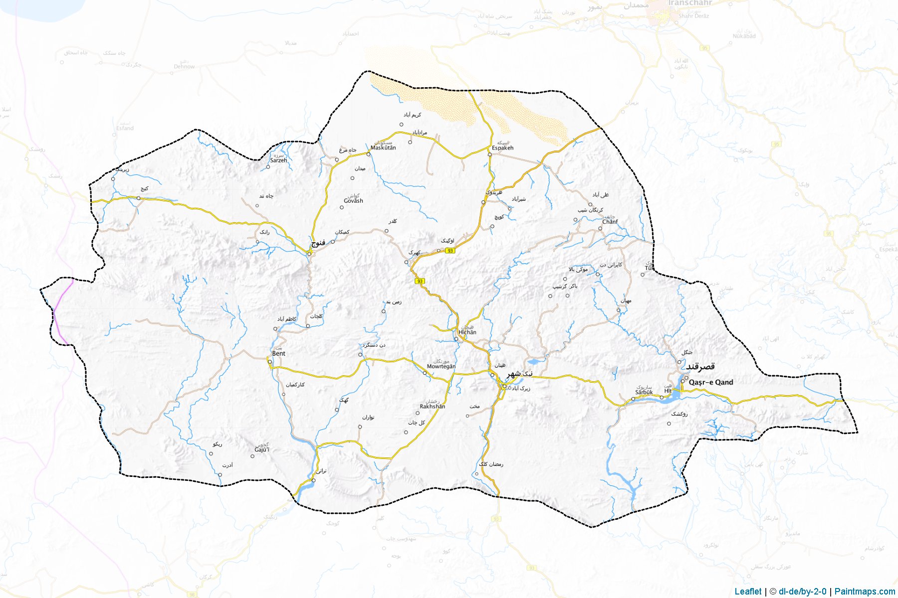 Nikshahr (Sistan va Baluchestan) Map Cropping Samples-1