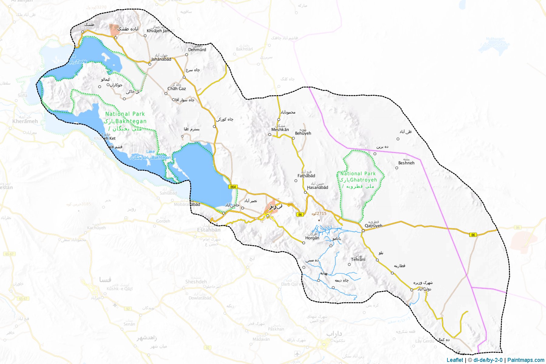 Muestras de recorte de mapas Neyriz (Fars)-1