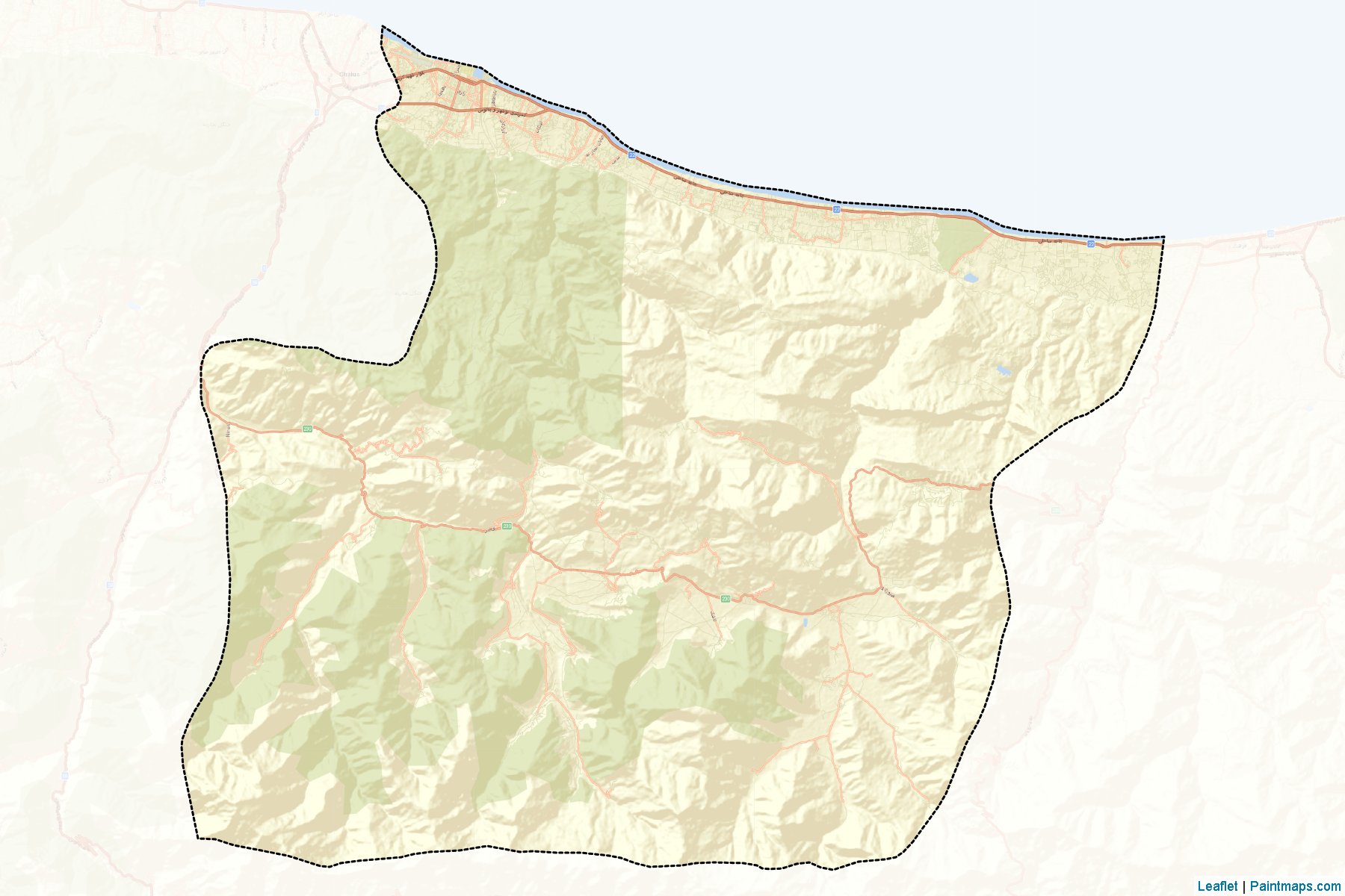 Muestras de recorte de mapas Noshahr (Mazandaran)-2