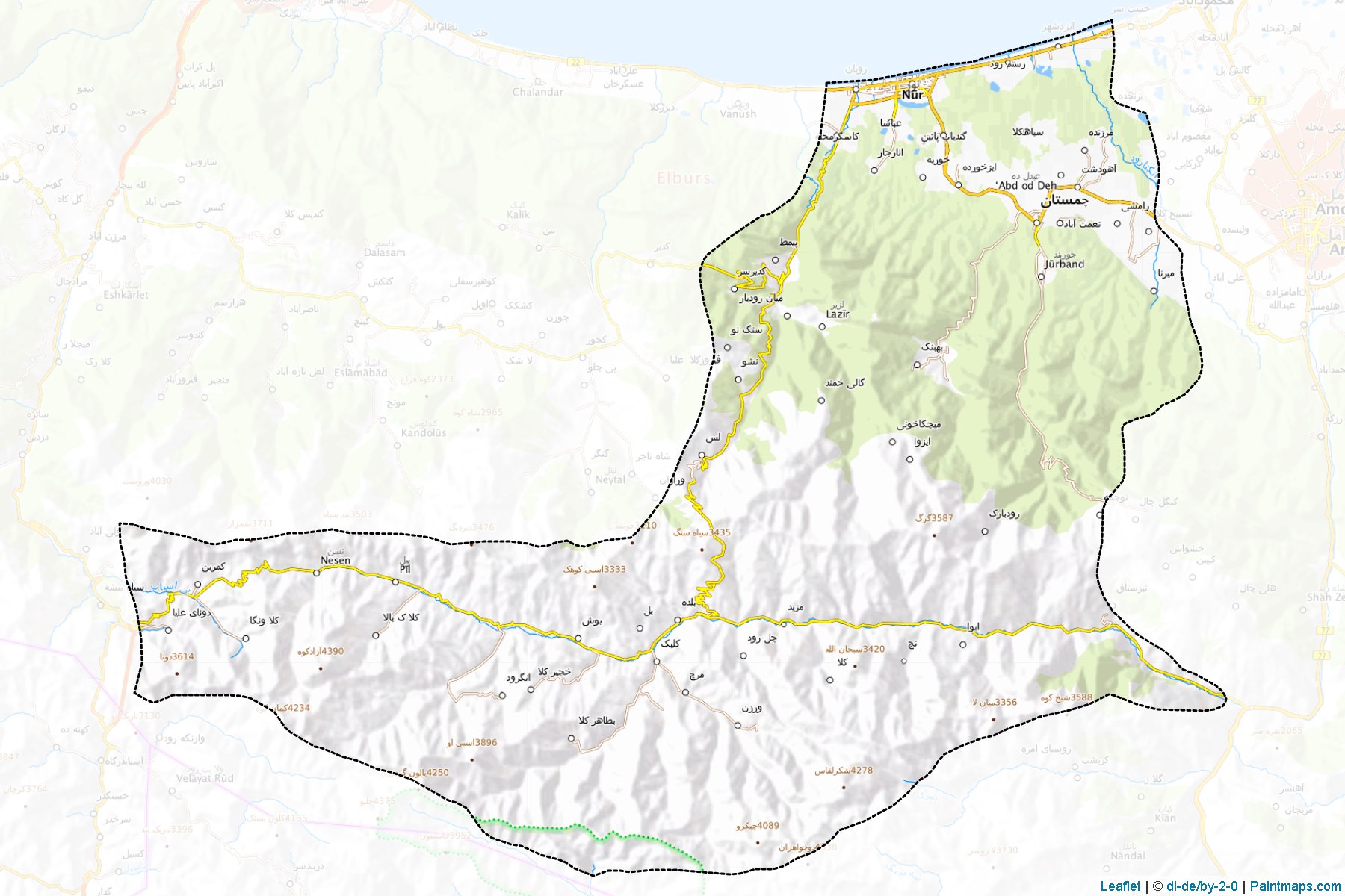 Nur (Mazandaran) Map Cropping Samples-1