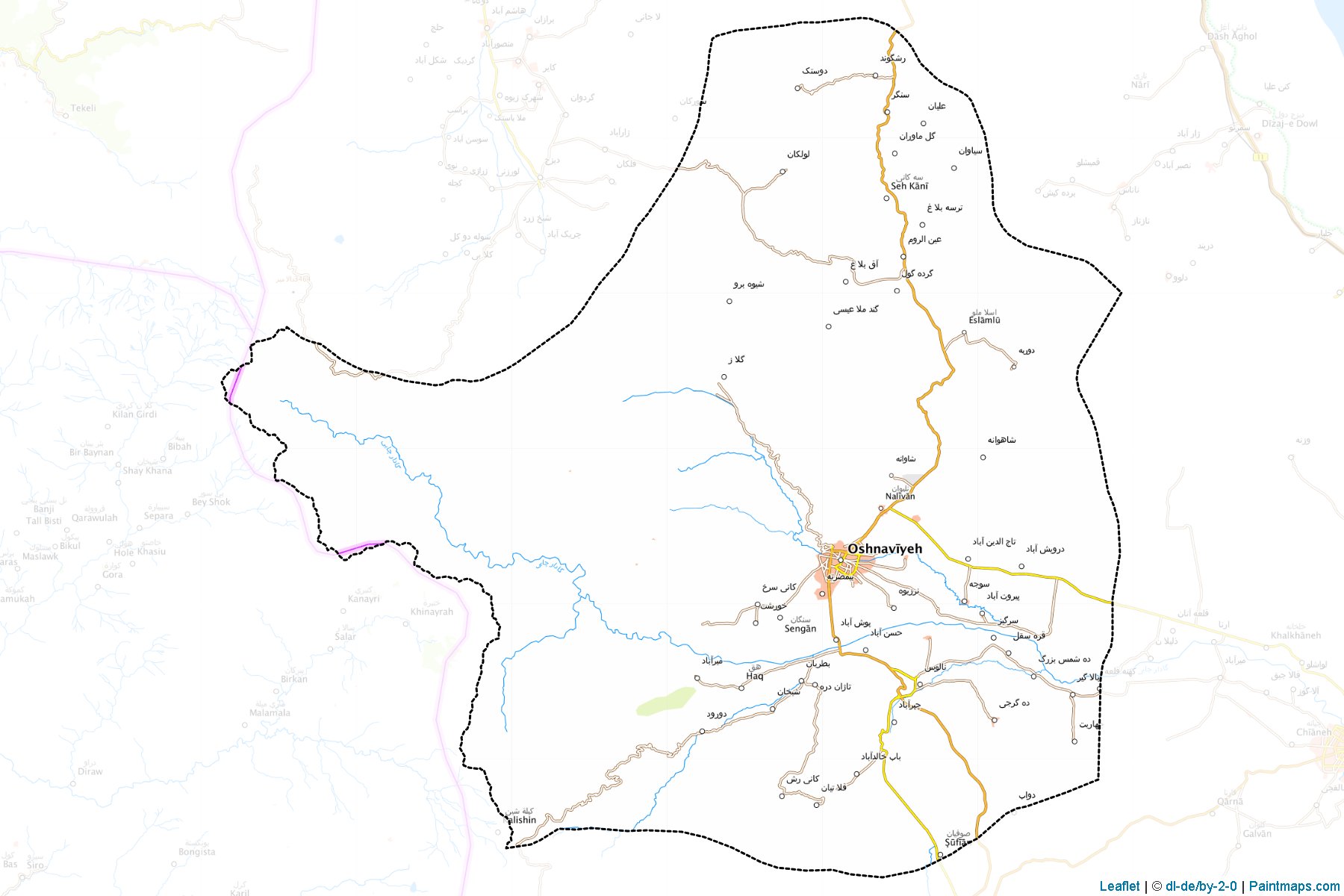 Oshnaviyeh (Azarbayjan-e Gharbi) Map Cropping Samples-1