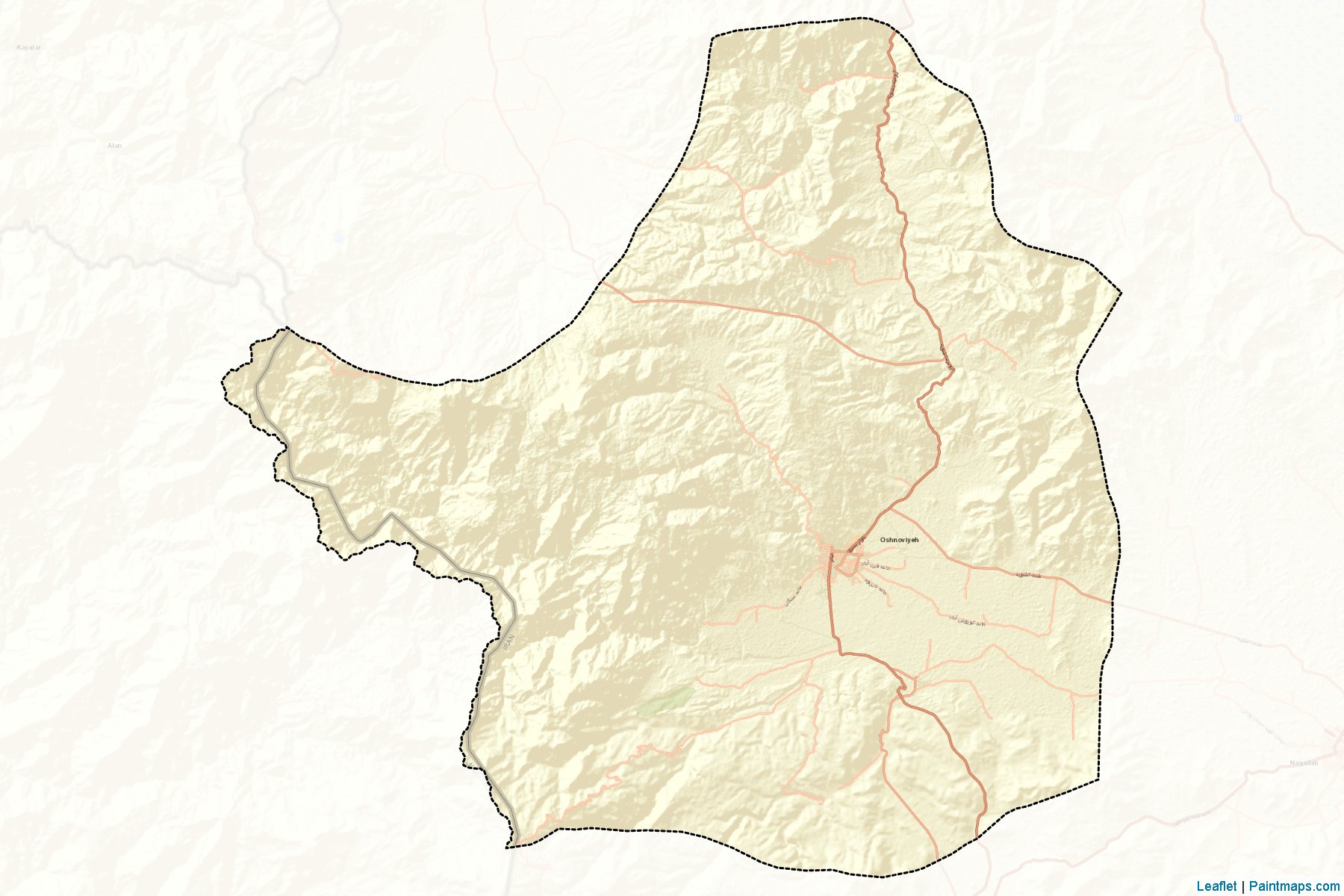 Oshnaviyeh (Azarbayjan-e Gharbi) Map Cropping Samples-2