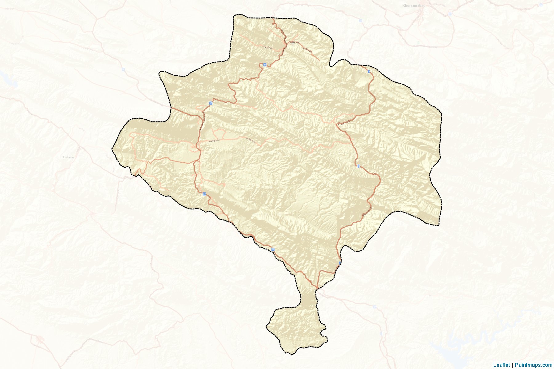 Muestras de recorte de mapas Poldokhtar (Lorestan)-2