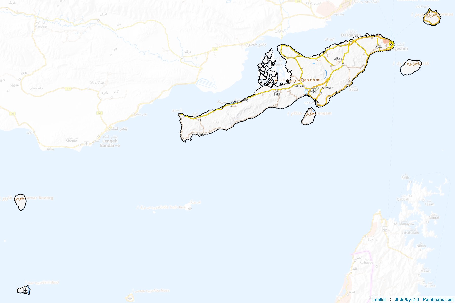 Qeshm (Hormozgan) Map Cropping Samples-1