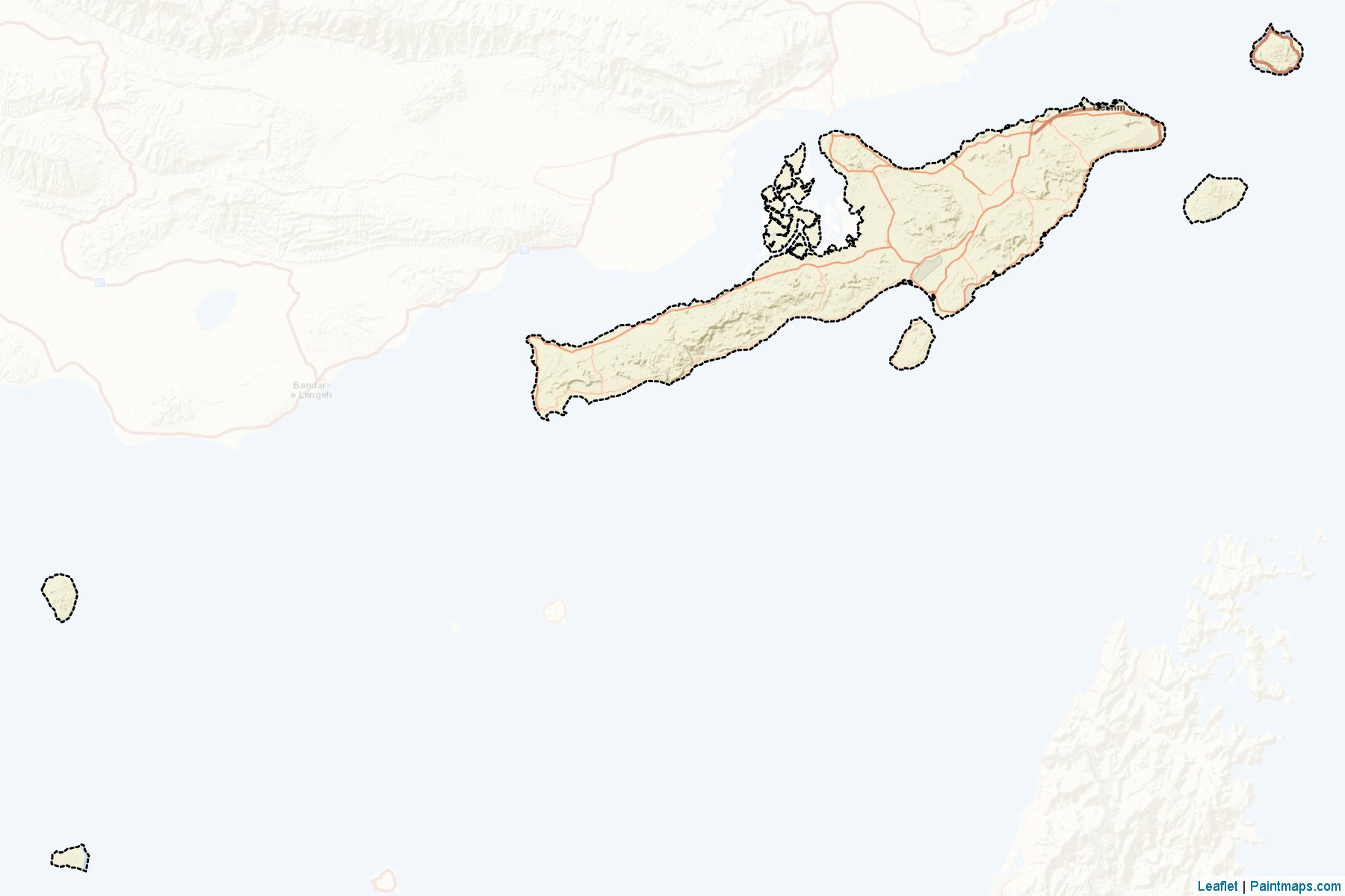 Qeshm (Hormozgan) Map Cropping Samples-2