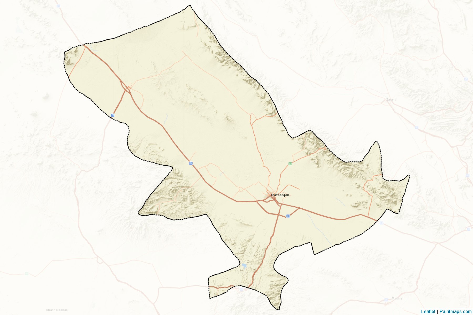 Rafsanjan (Kerman) Map Cropping Samples-2