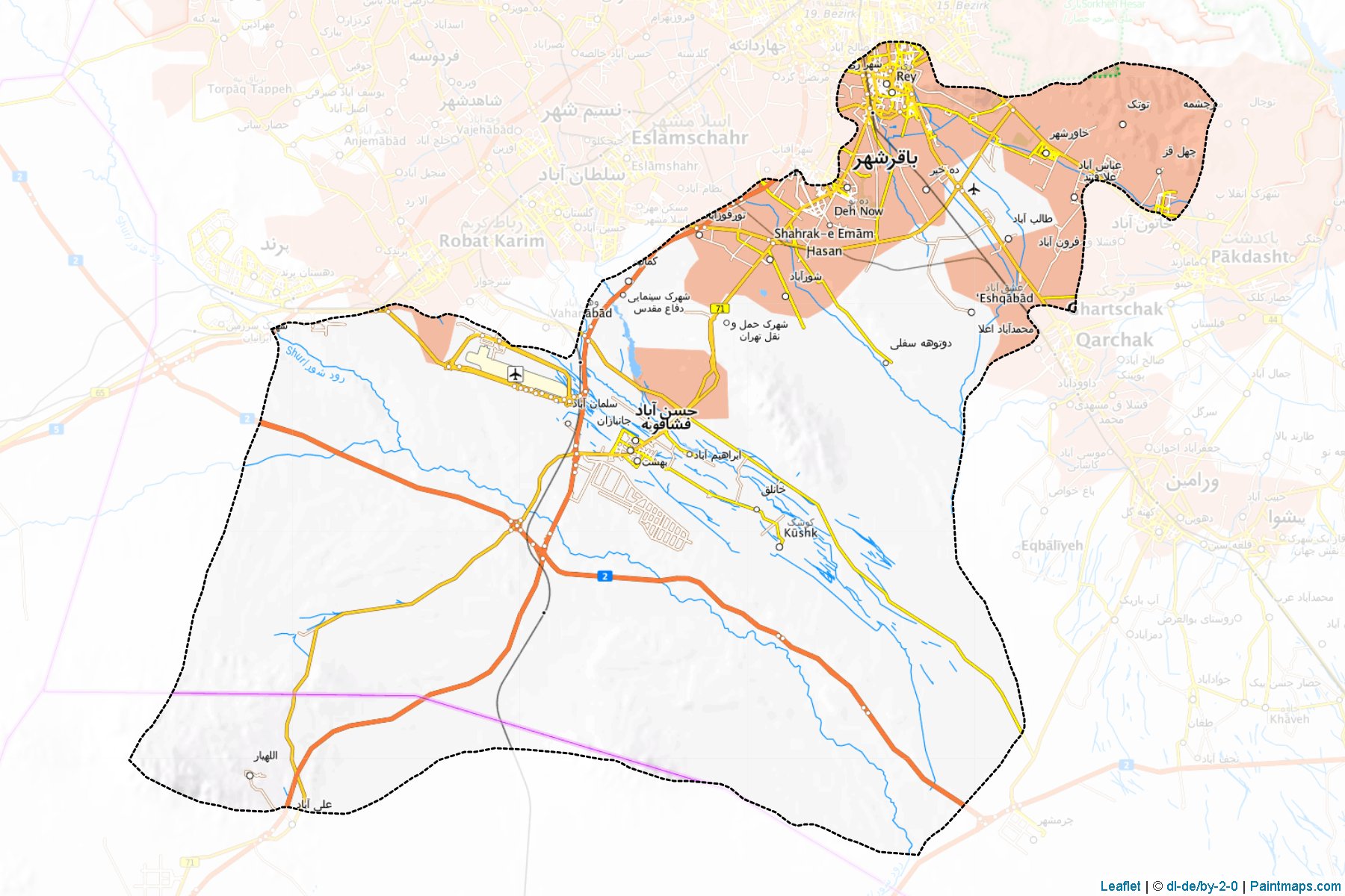 Muestras de recorte de mapas Rey (Tehran)-1