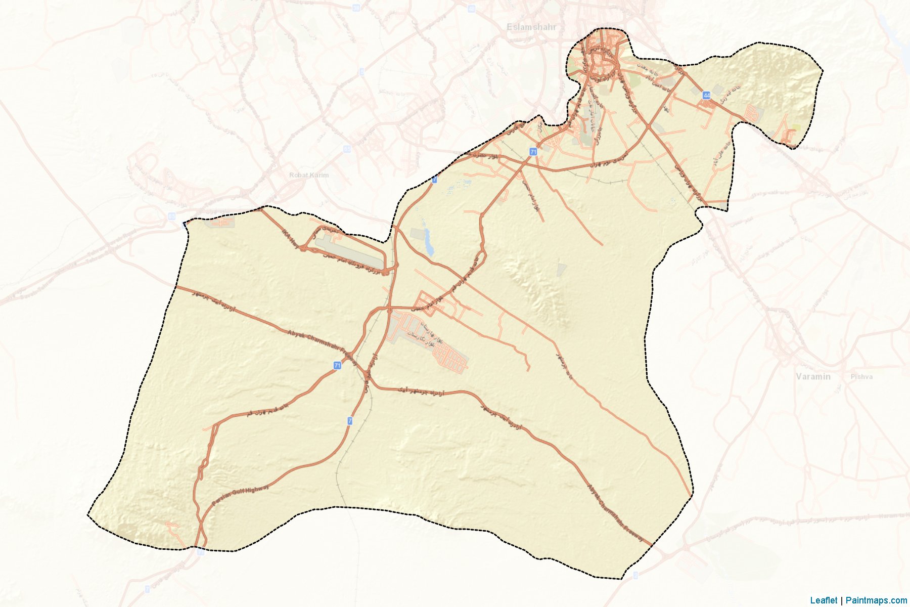 Muestras de recorte de mapas Rey (Tehran)-2