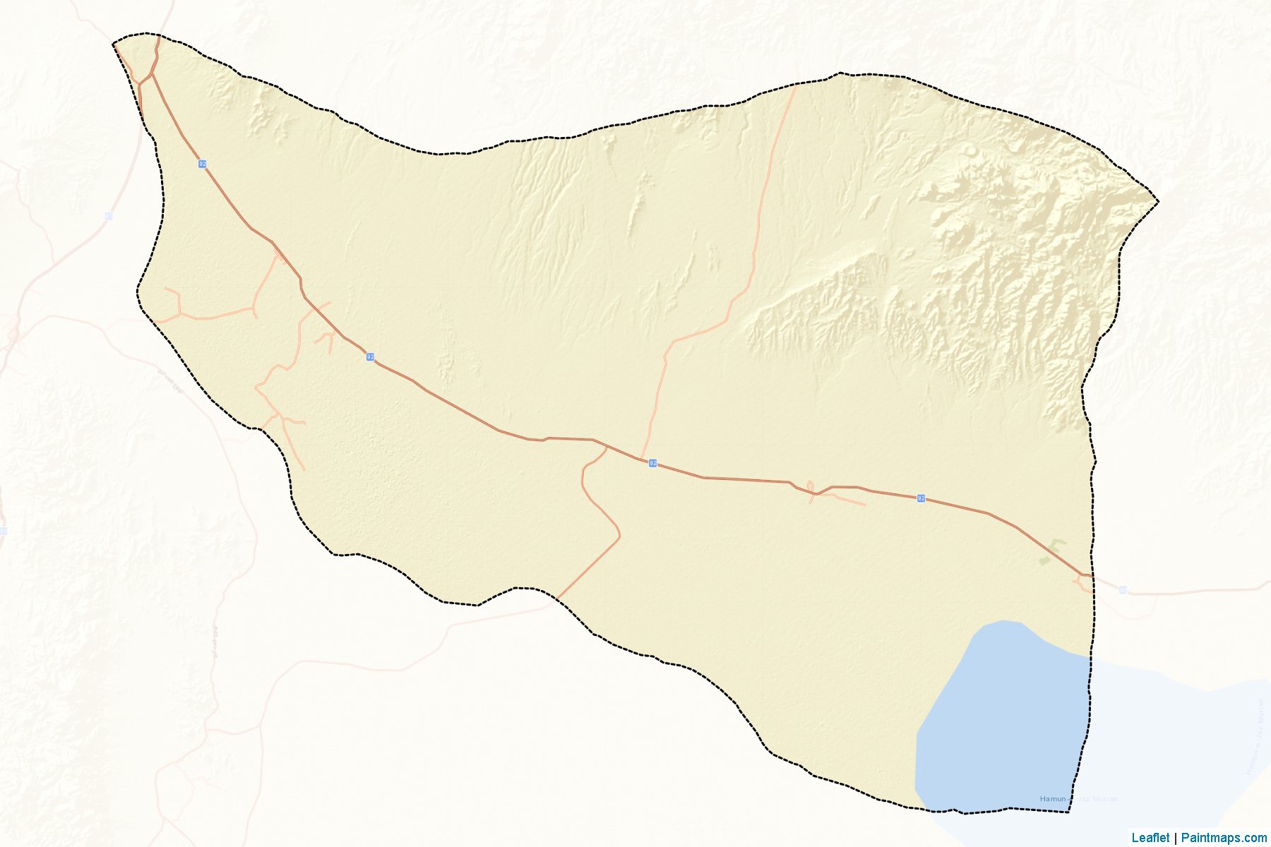 Muestras de recorte de mapas Rudbar-e-Jonub (Kerman)-2