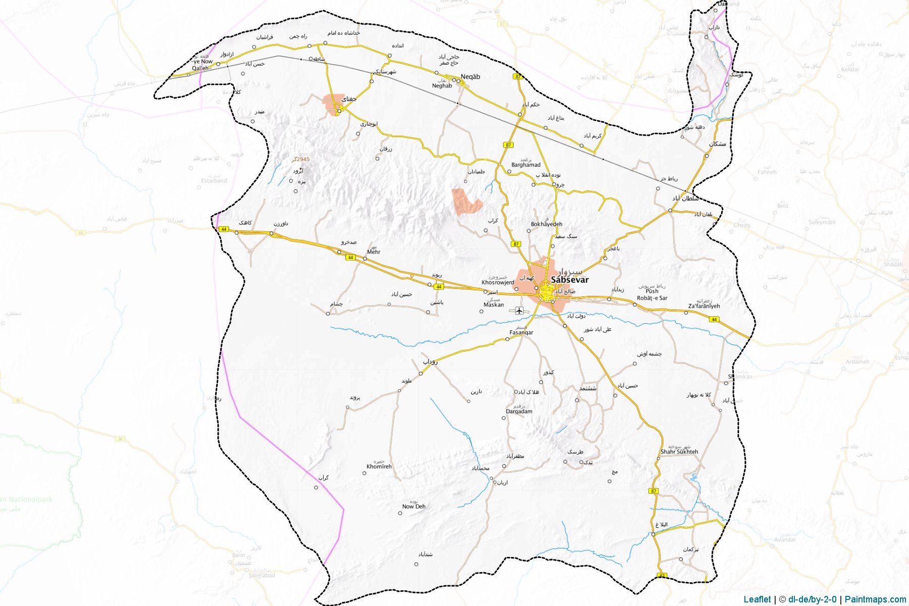 Sabzevar (Khorasan) Map Cropping Samples-1