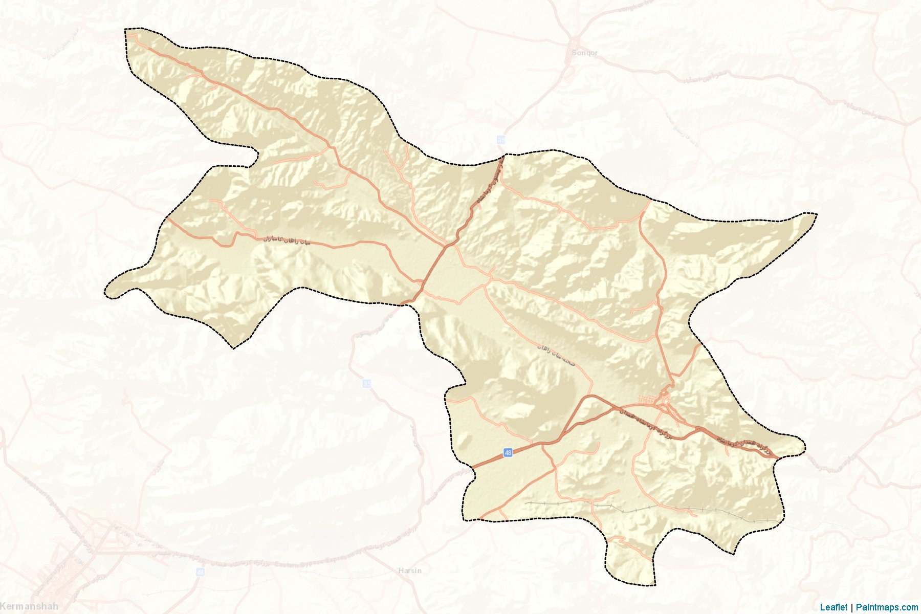 Sehne şehristanı (Kirmanşah Eyaleti) Haritası Örnekleri-2