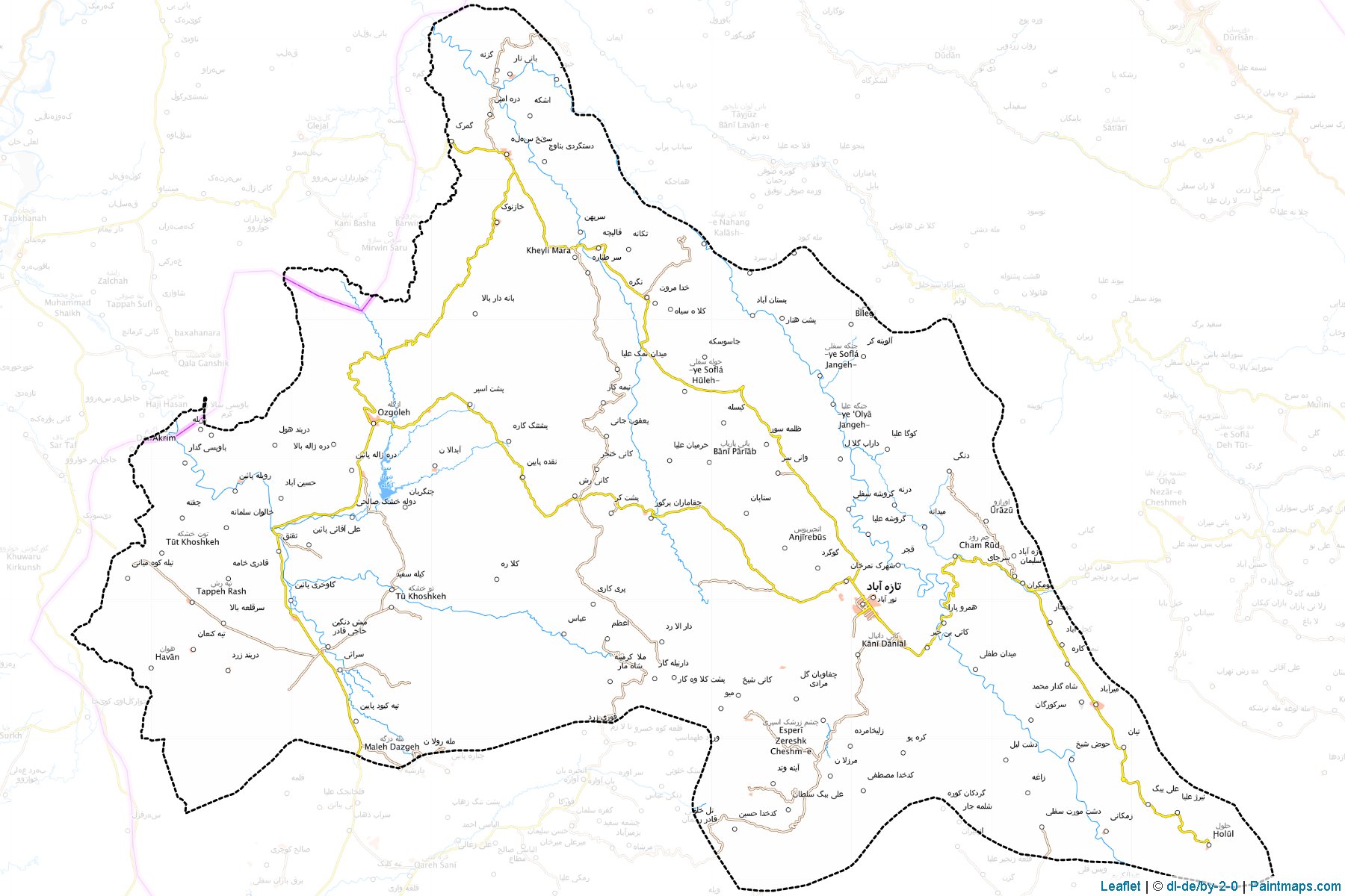 Salas-e-Babajani (Kirmanşah Eyaleti) Haritası Örnekleri-1