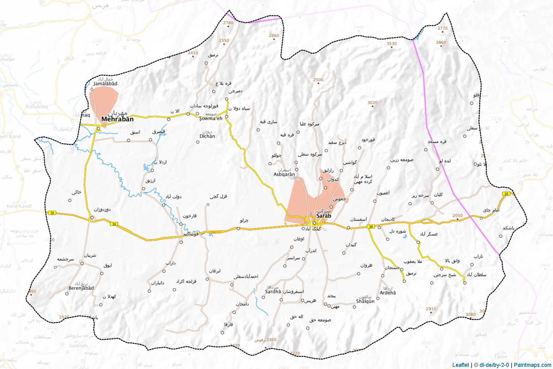 Sarab (Azarbayjan-e Sharqi) Map Cropping Samples-1