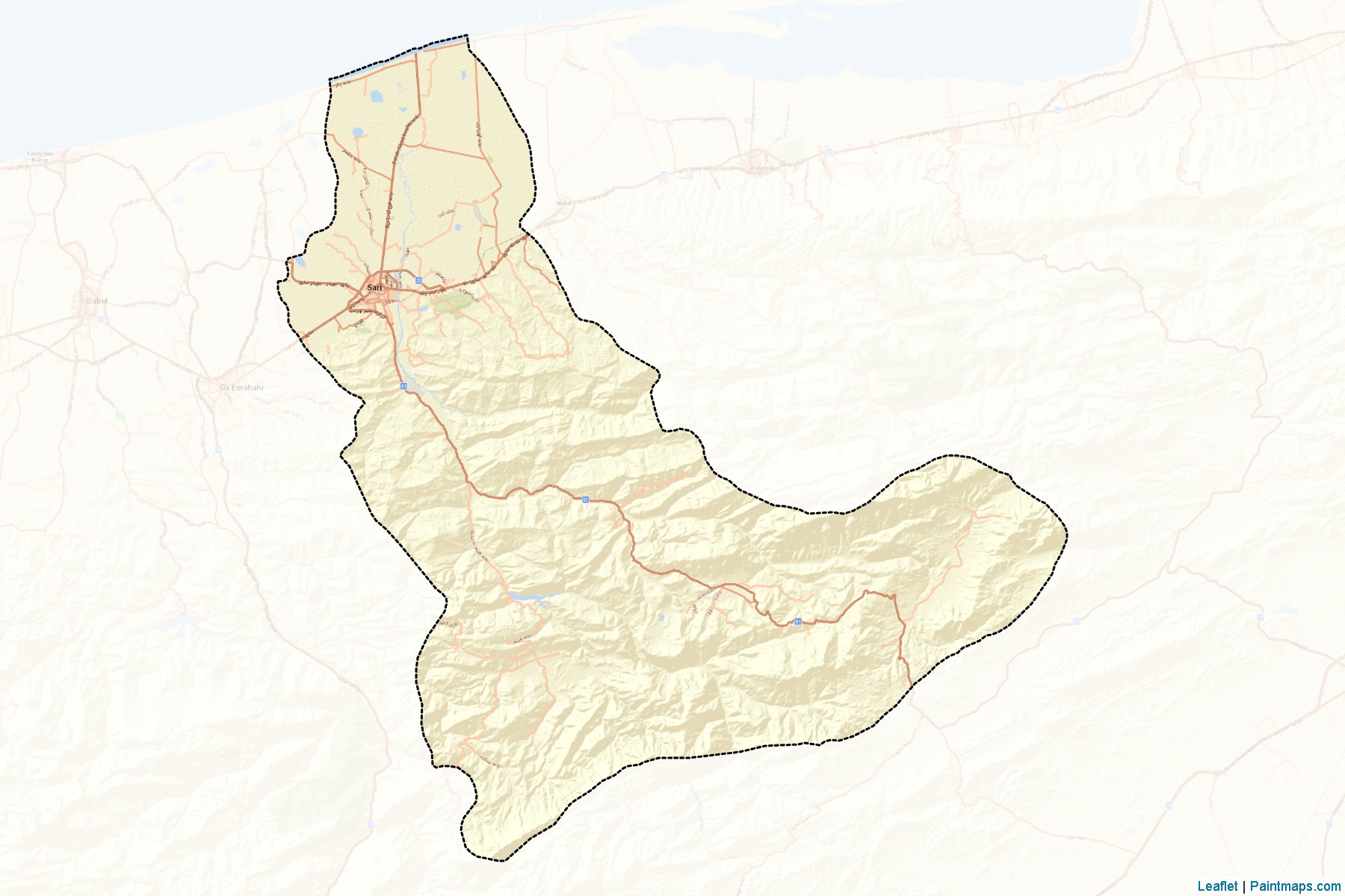 Sari (Mazandaran) Map Cropping Samples-2