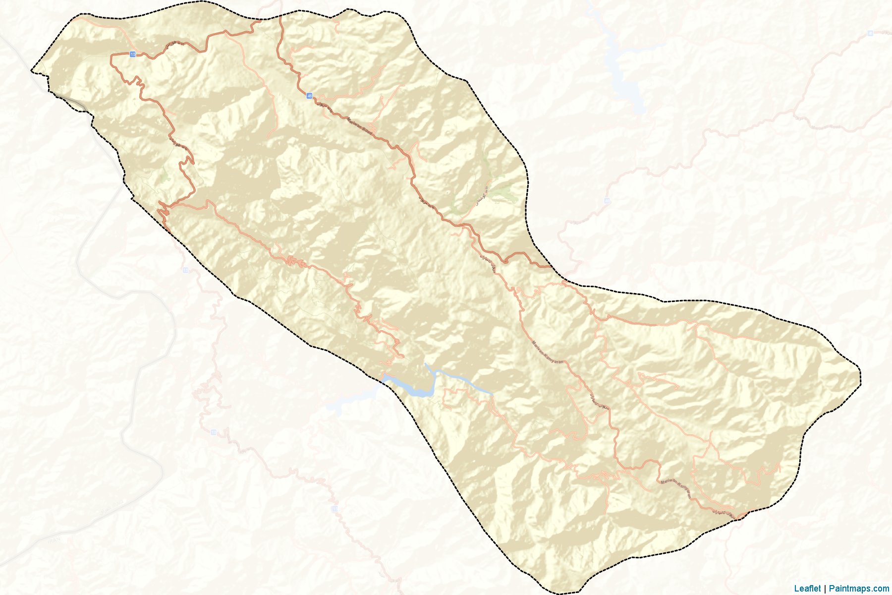 Sarvabad (Kordestan) Map Cropping Samples-2