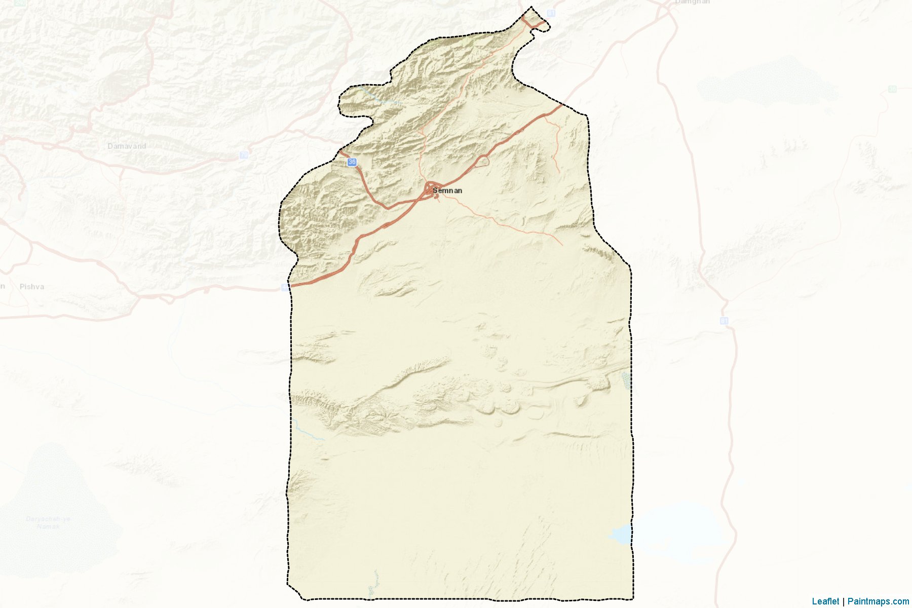 Muestras de recorte de mapas Semnan (Semnan)-2