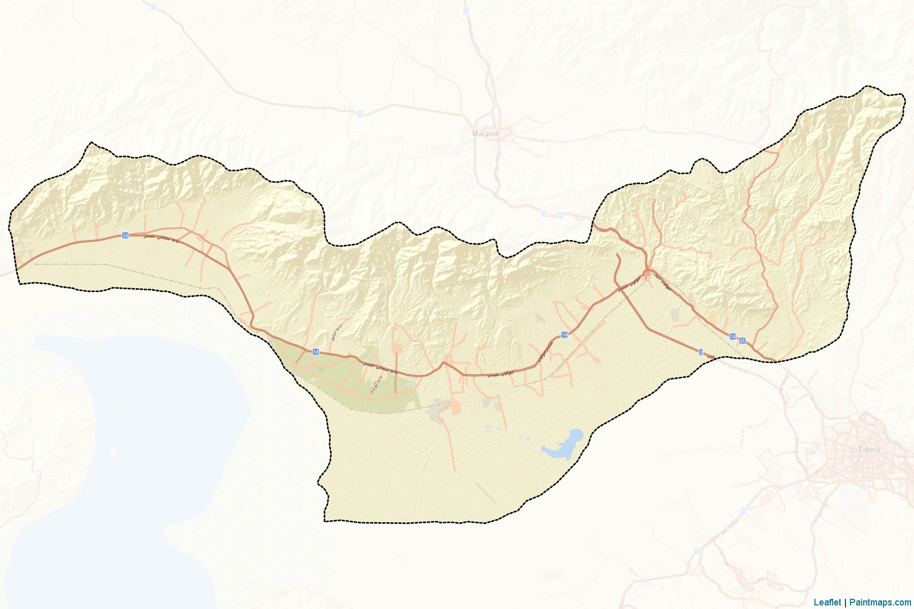 Shabestar (Azarbayjan-e Sharqi) Map Cropping Samples-2