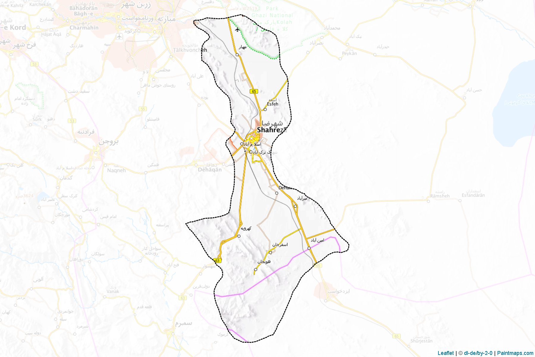 Shahreza (Esfahan) Map Cropping Samples-1