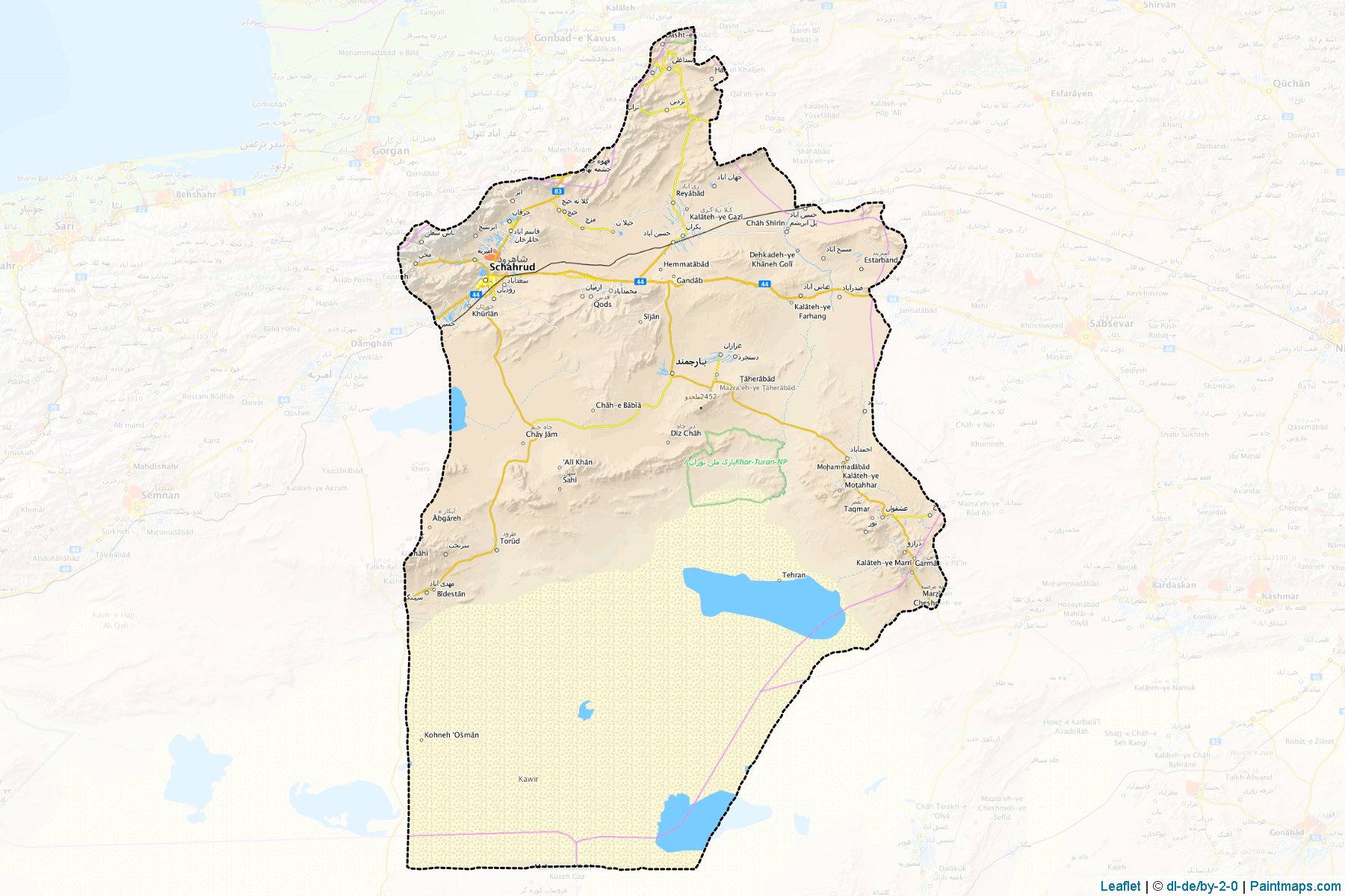 Shahrud (Semnan) Map Cropping Samples-1