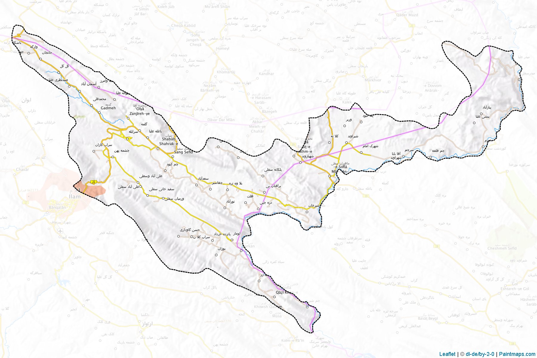 Shirvan and Chard-e-Aval (Ilam) Map Cropping Samples-1