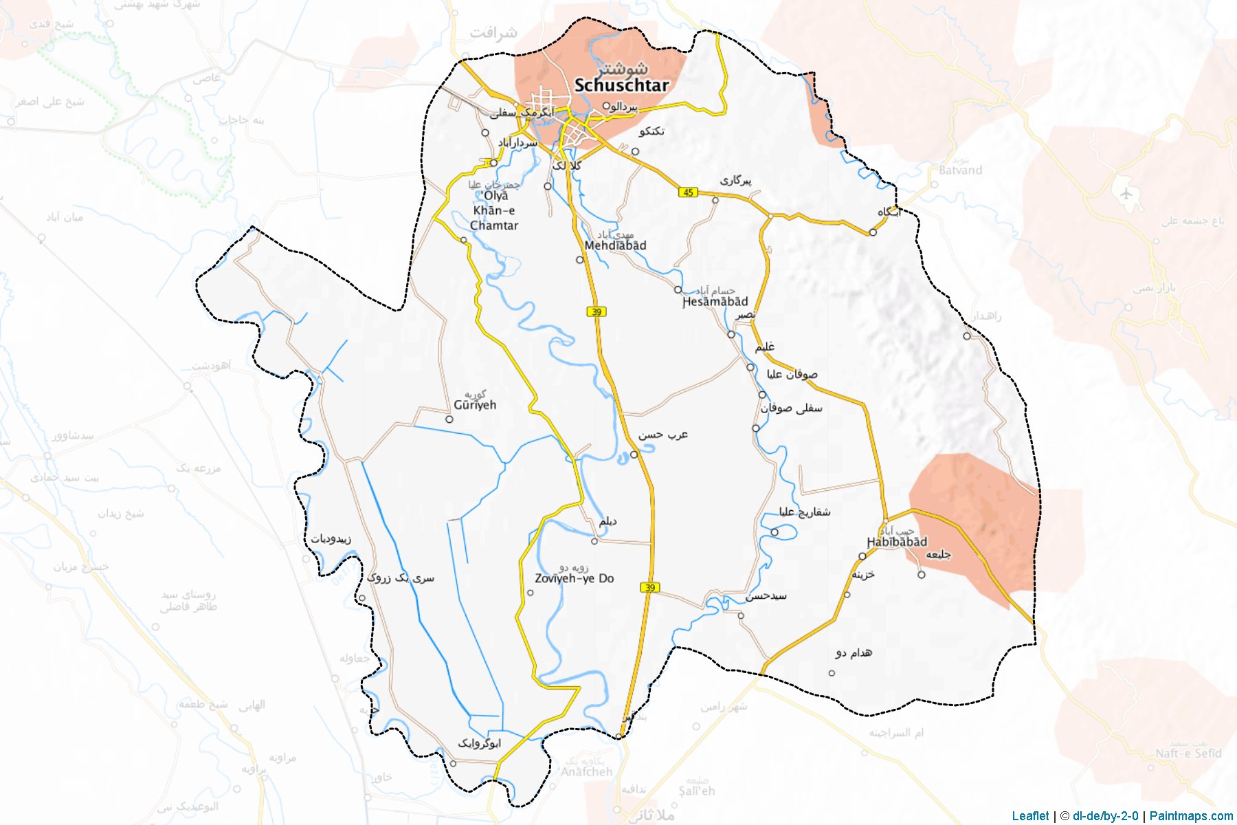 Shushtar (Khuzestan) Map Cropping Samples-1