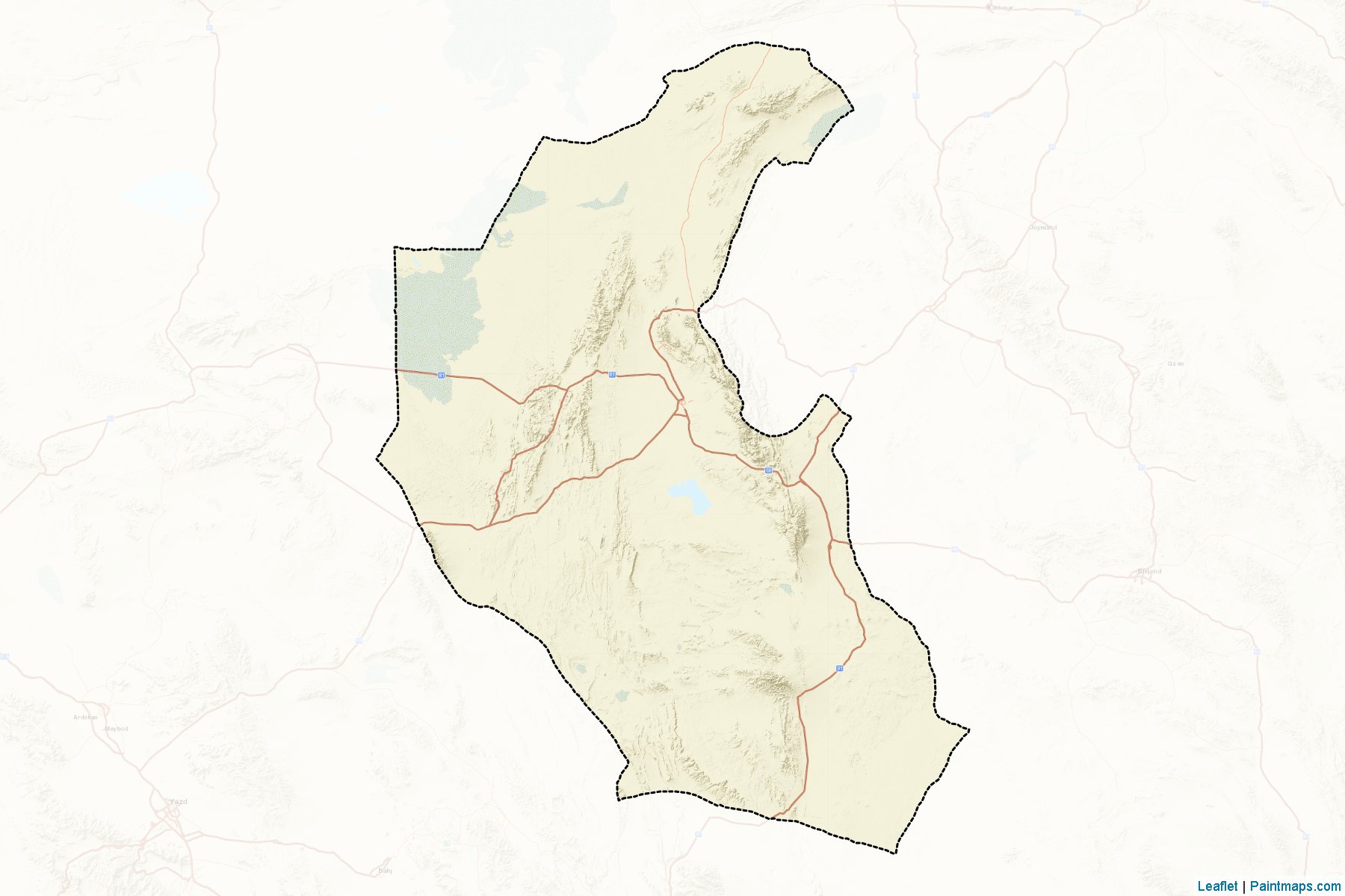 Muestras de recorte de mapas Tabas (South Khorasan)-2