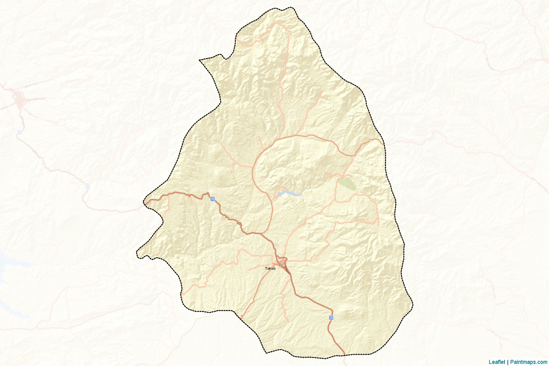 Muestras de recorte de mapas Takab (West Azerbaijan)-2