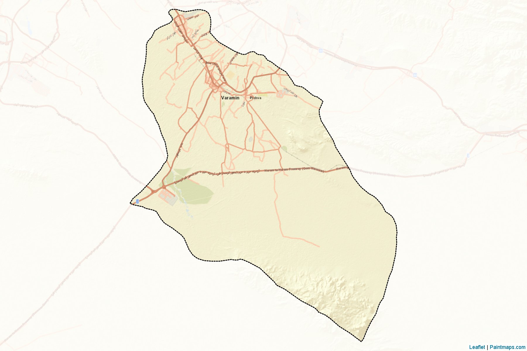 Muestras de recorte de mapas Varamin (Tehran)-2