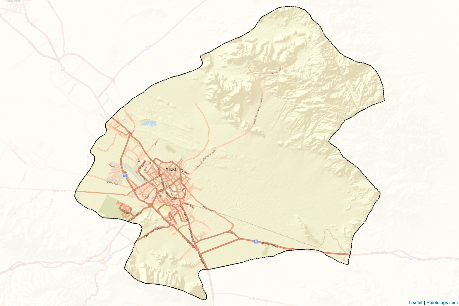 Muestras de recorte de mapas Yazd (Yazd)-2