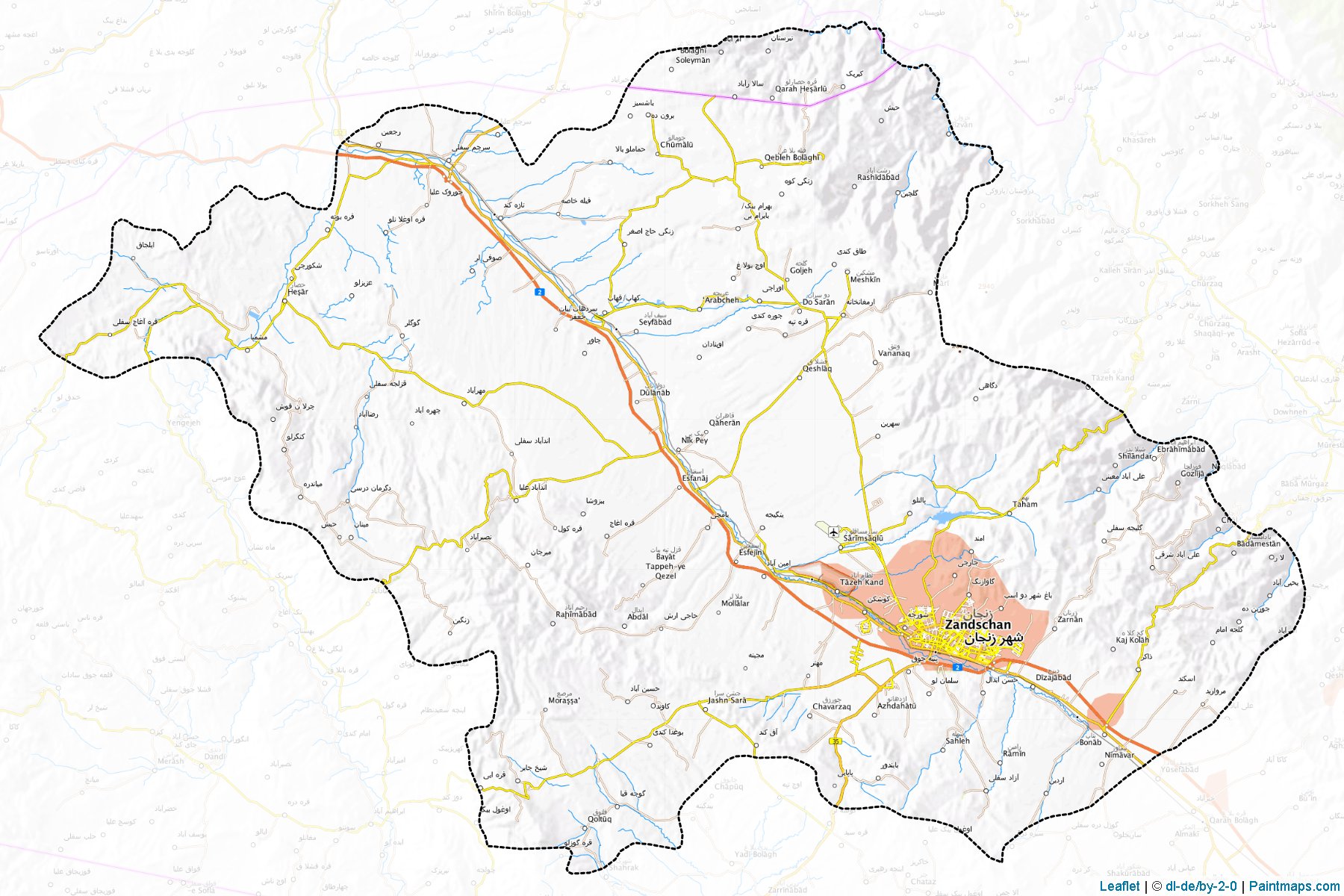 Zencan şehristanı (Zencan Eyaleti) Haritası Örnekleri-1