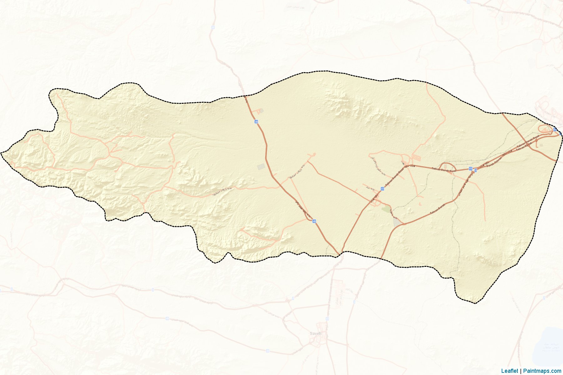 Muestras de recorte de mapas Zarandiyeh (Markazi)-2