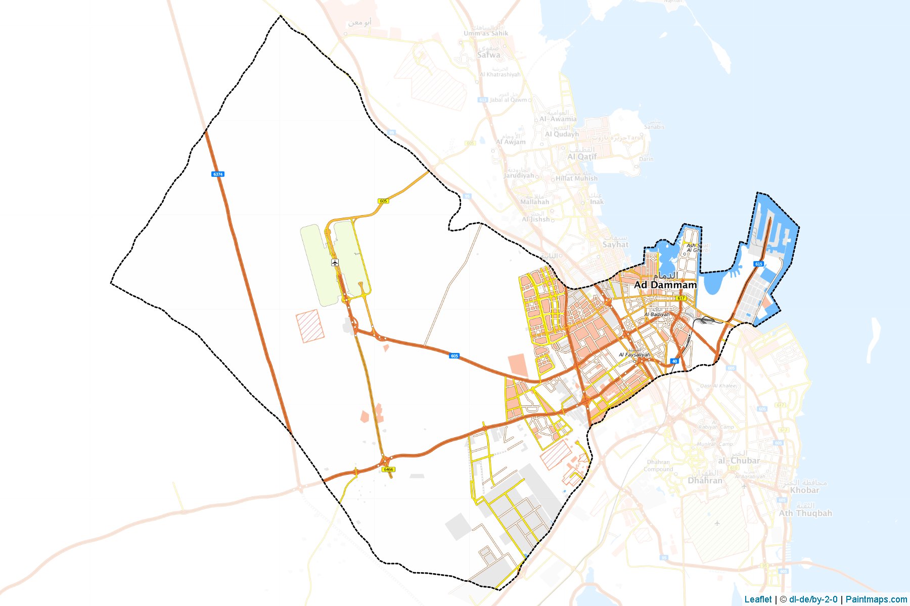 Ad-Dammam (Eastern Province) Map Cropping Samples-1