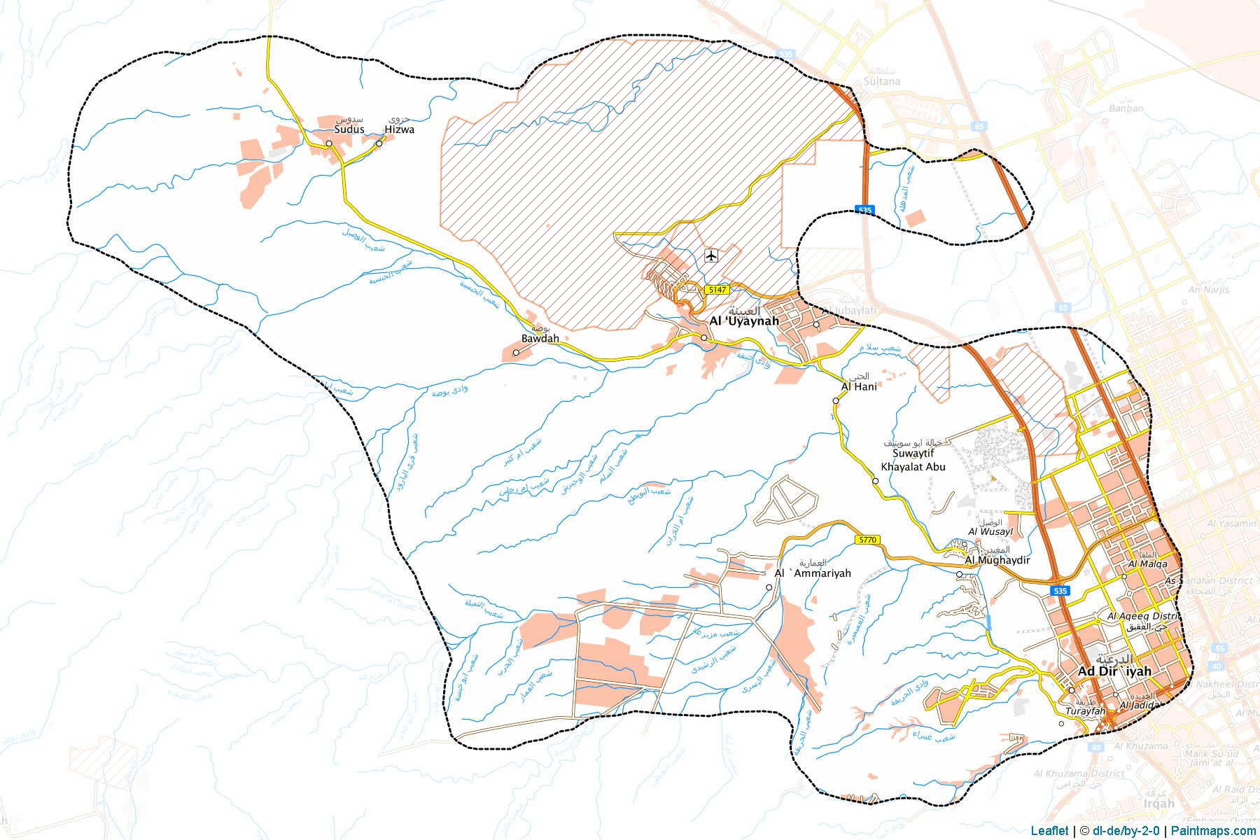 Ad-Diriyah (Riyad Bölgesi) Haritası Örnekleri-1