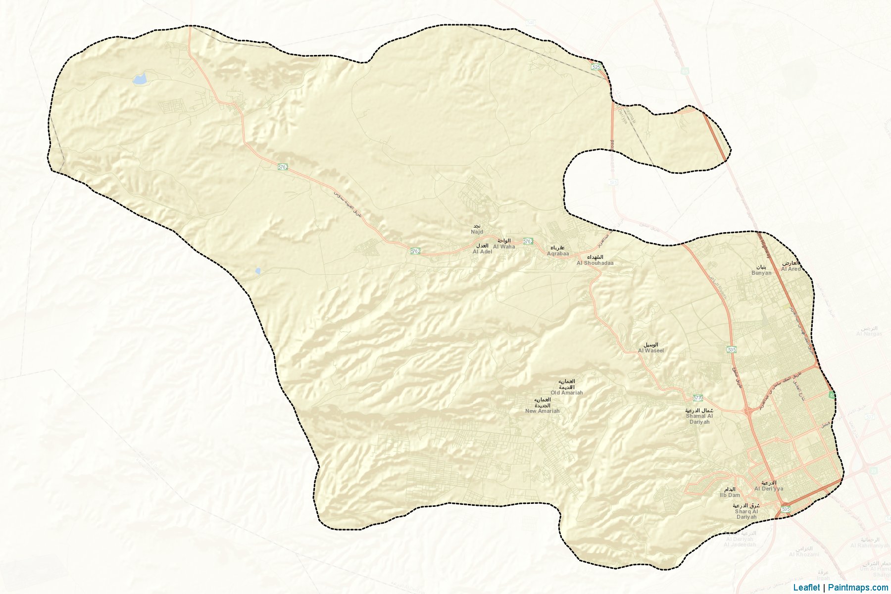 Ad-Diriyah (Riyad Bölgesi) Haritası Örnekleri-2