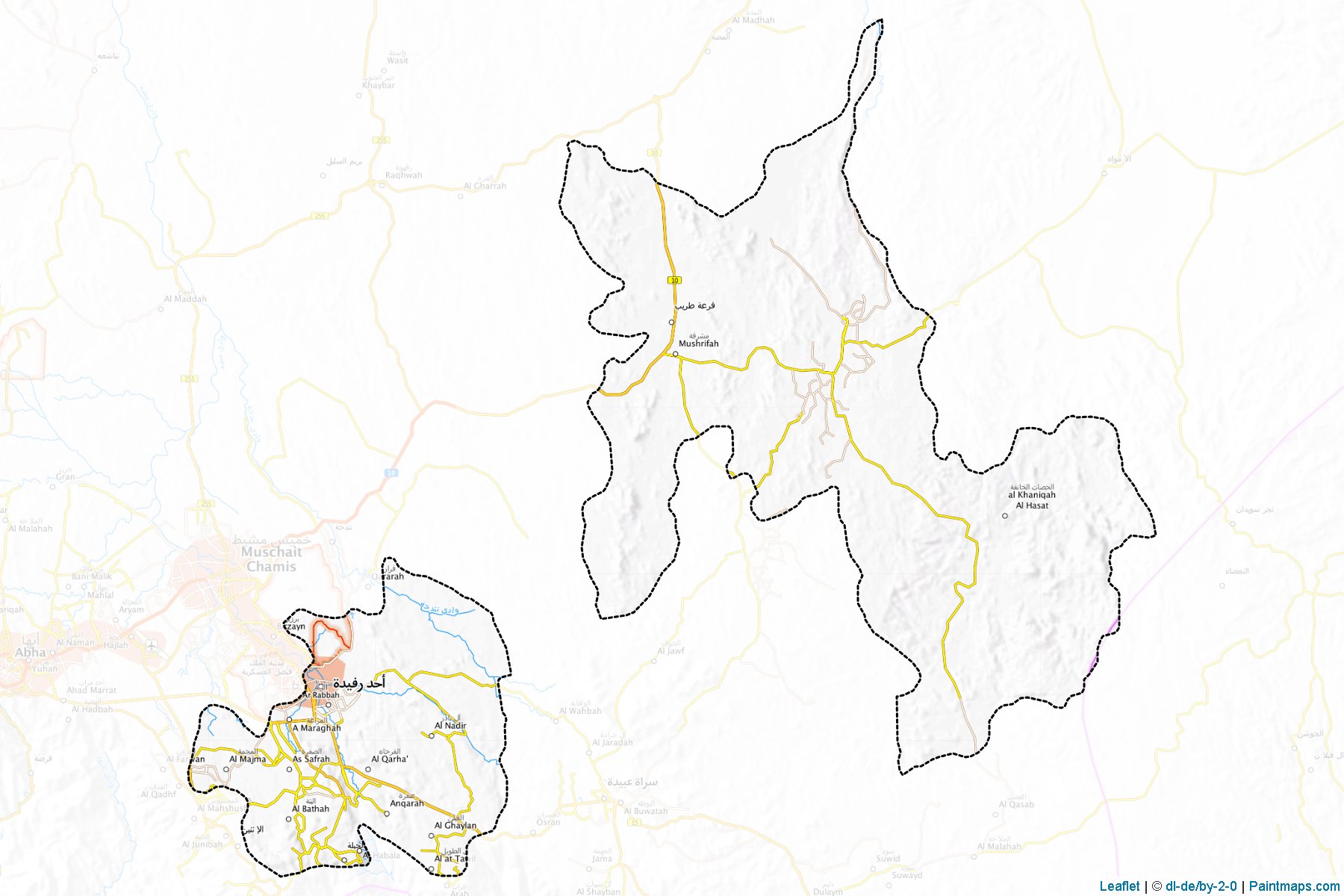 Muestras de recorte de mapas Ahd Rifaydah (Aseer)-1