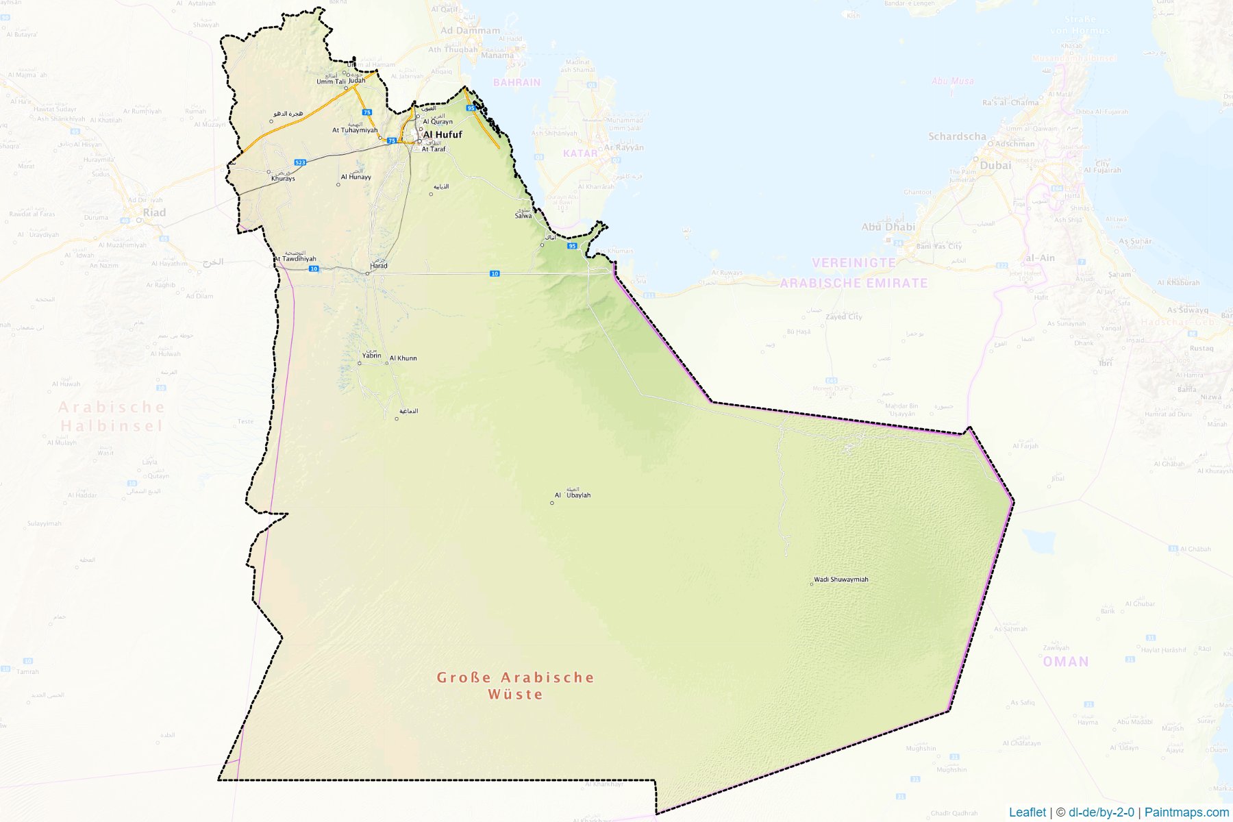 Muestras de recorte de mapas Al-Ahsa (Eastern Province)-1