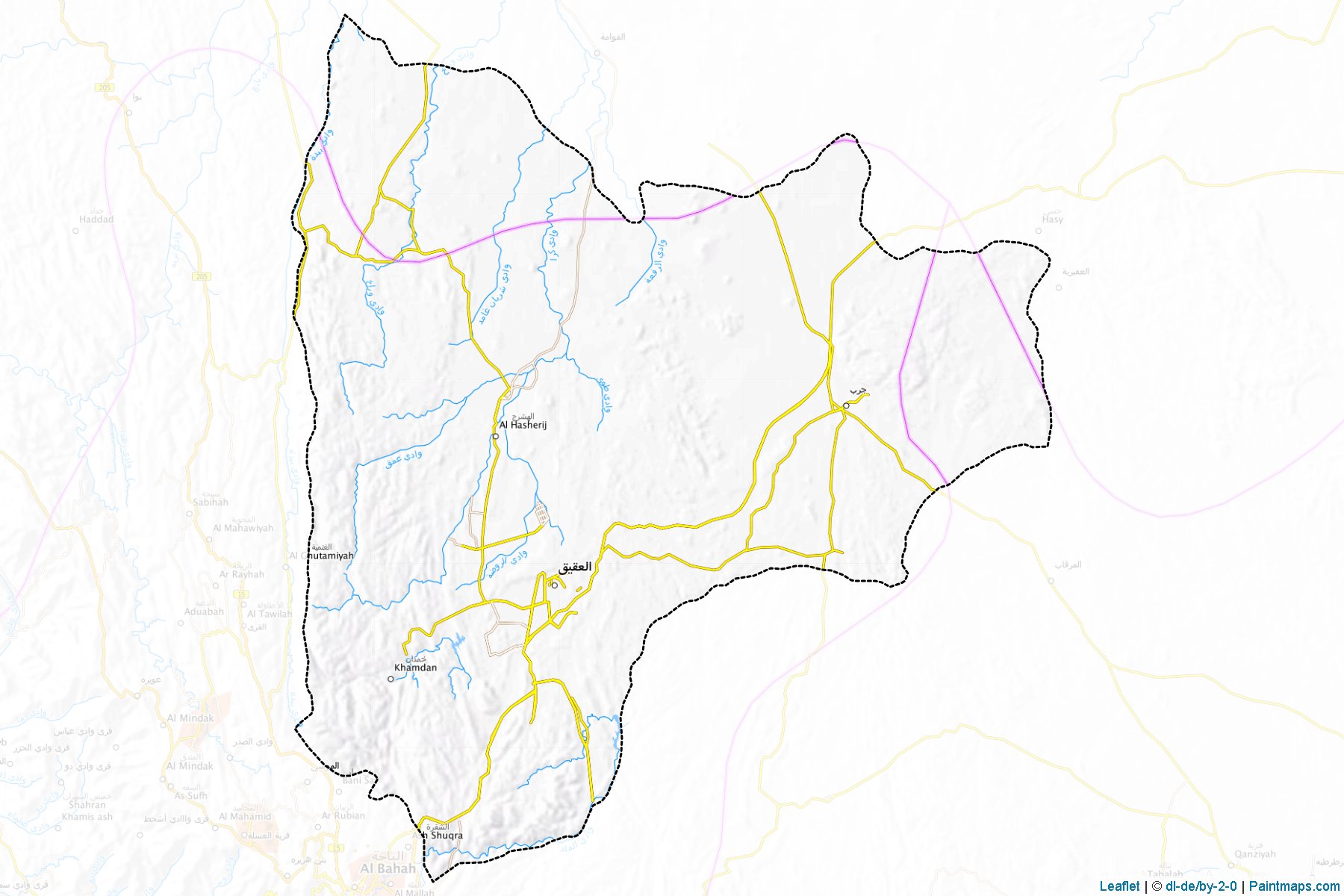 Muestras de recorte de mapas Al-Aqiq (Al-Bahah)-1