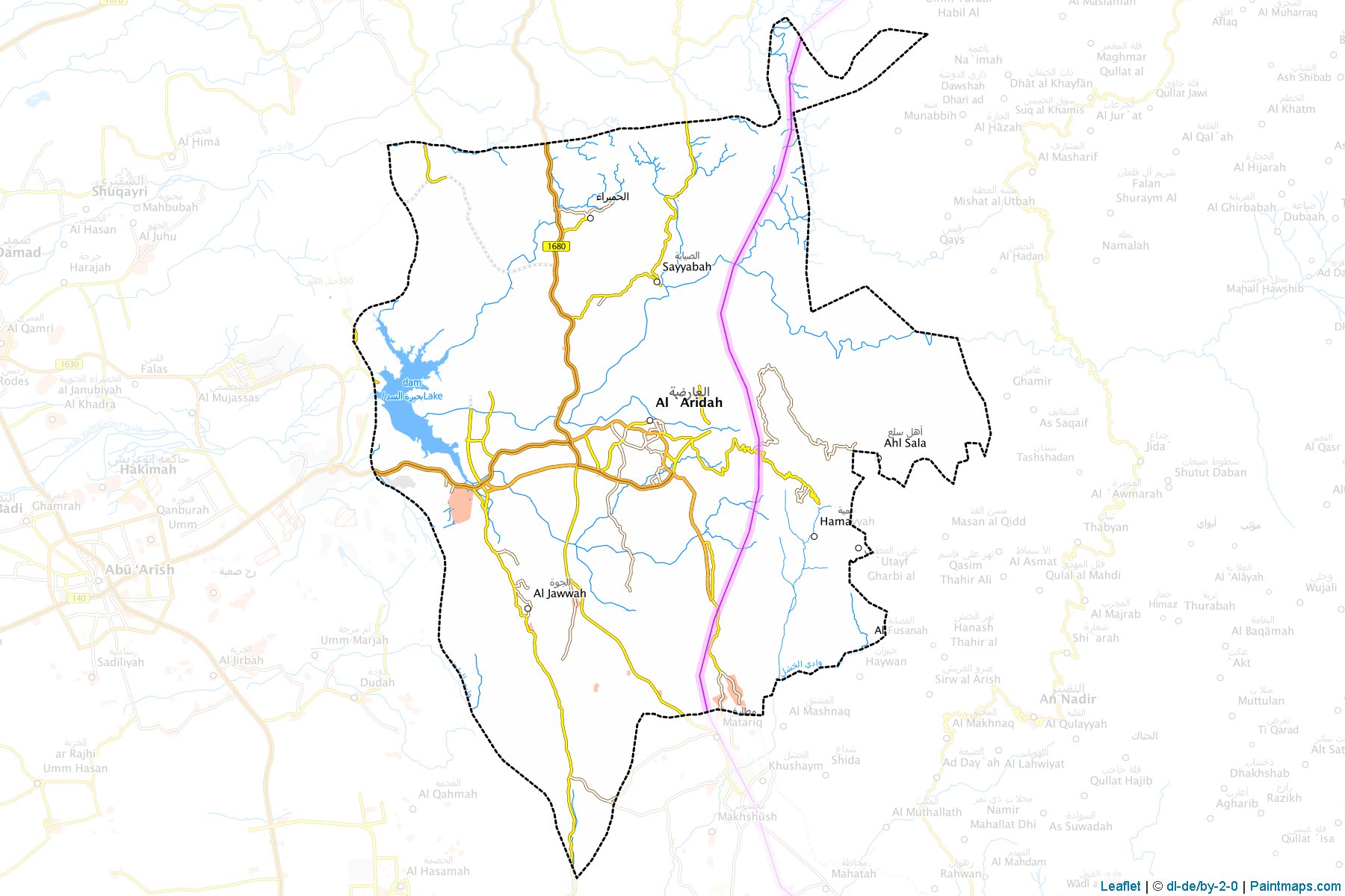 Muestras de recorte de mapas Al-Aridah (Jizan)-1