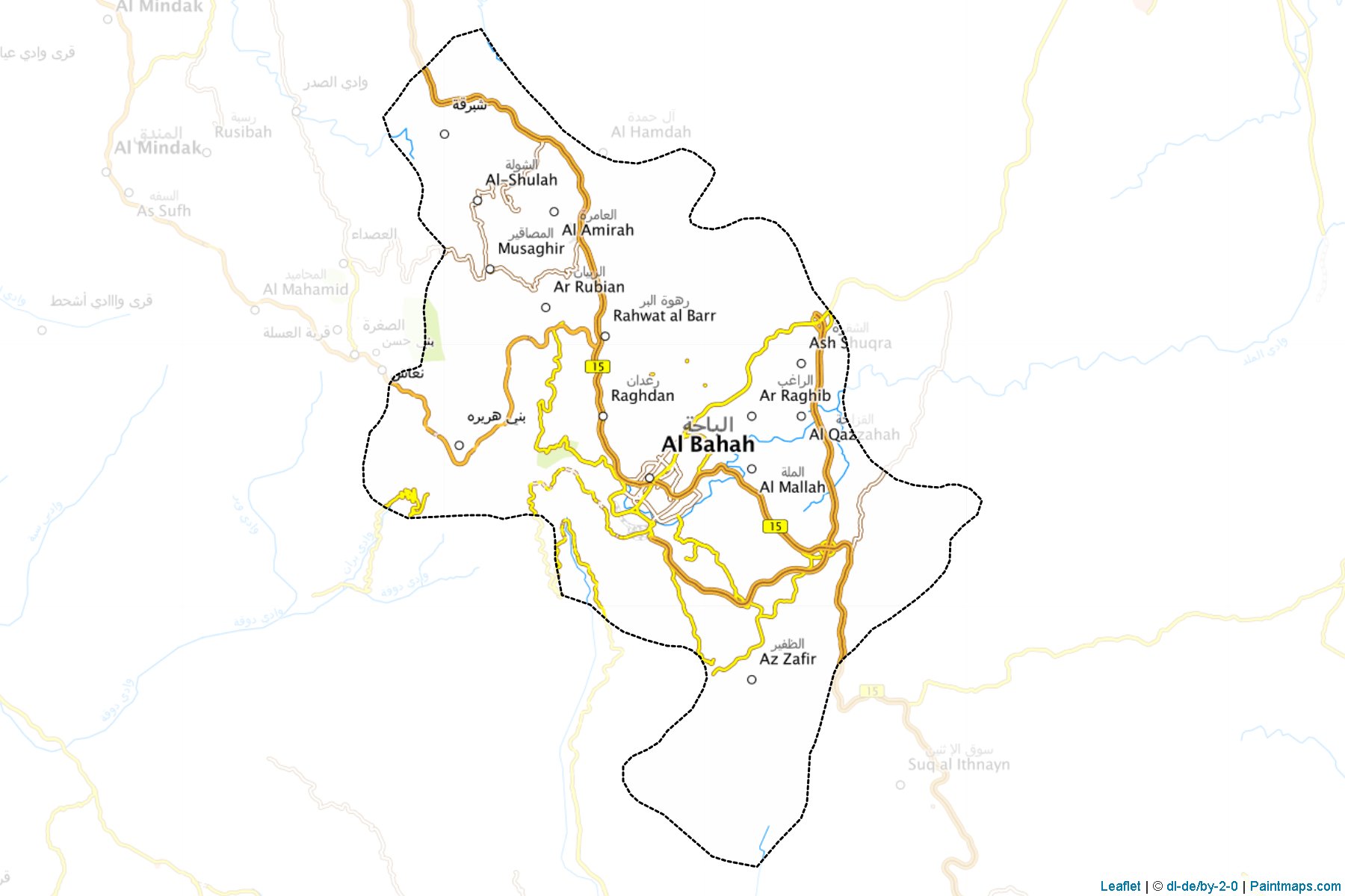 Al-Bahah (Al-Bahah) Map Cropping Samples-1